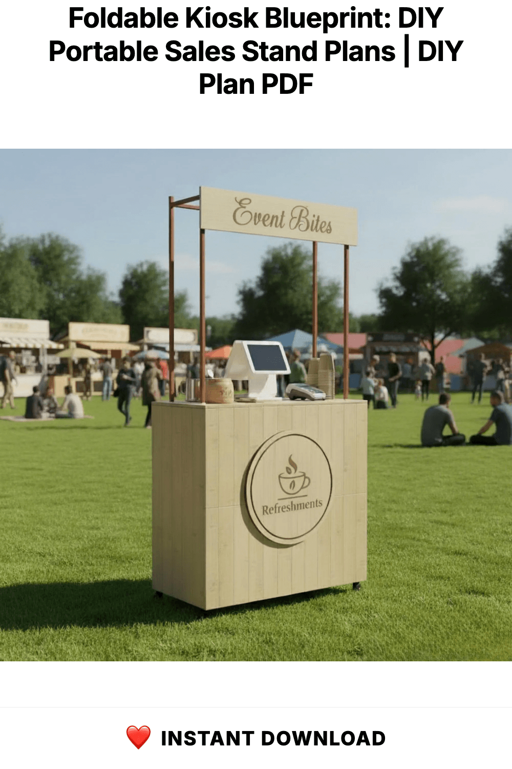 Foldable Kiosk Blueprint: DIY Portable Sales Stand Plans
