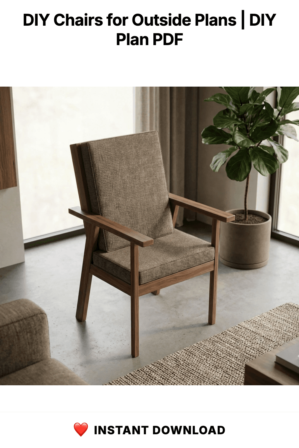 DIY Chairs for Outside Plans | Outdoor Dining Chairs Wooden Blueprint | Chair Design Pattern PDF