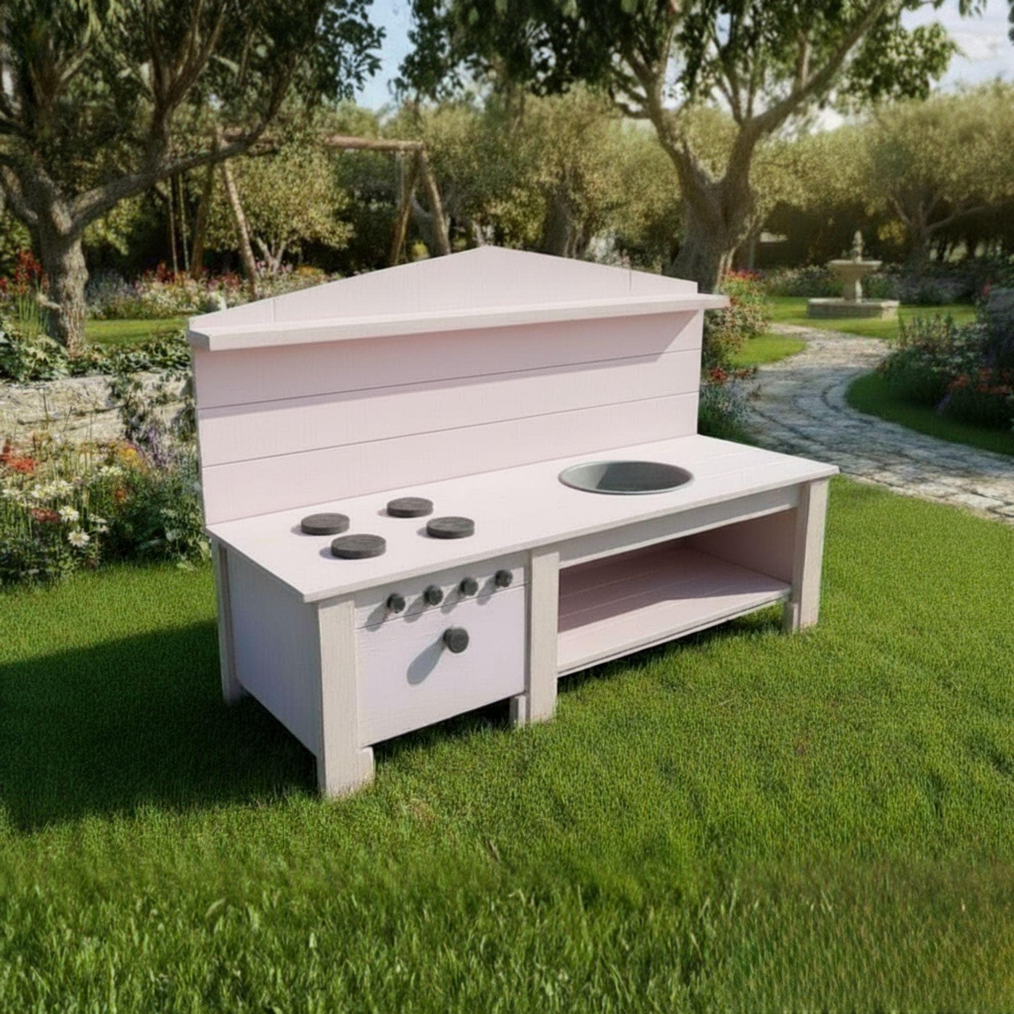 Kids Mud Kitchen DIY Plan 6