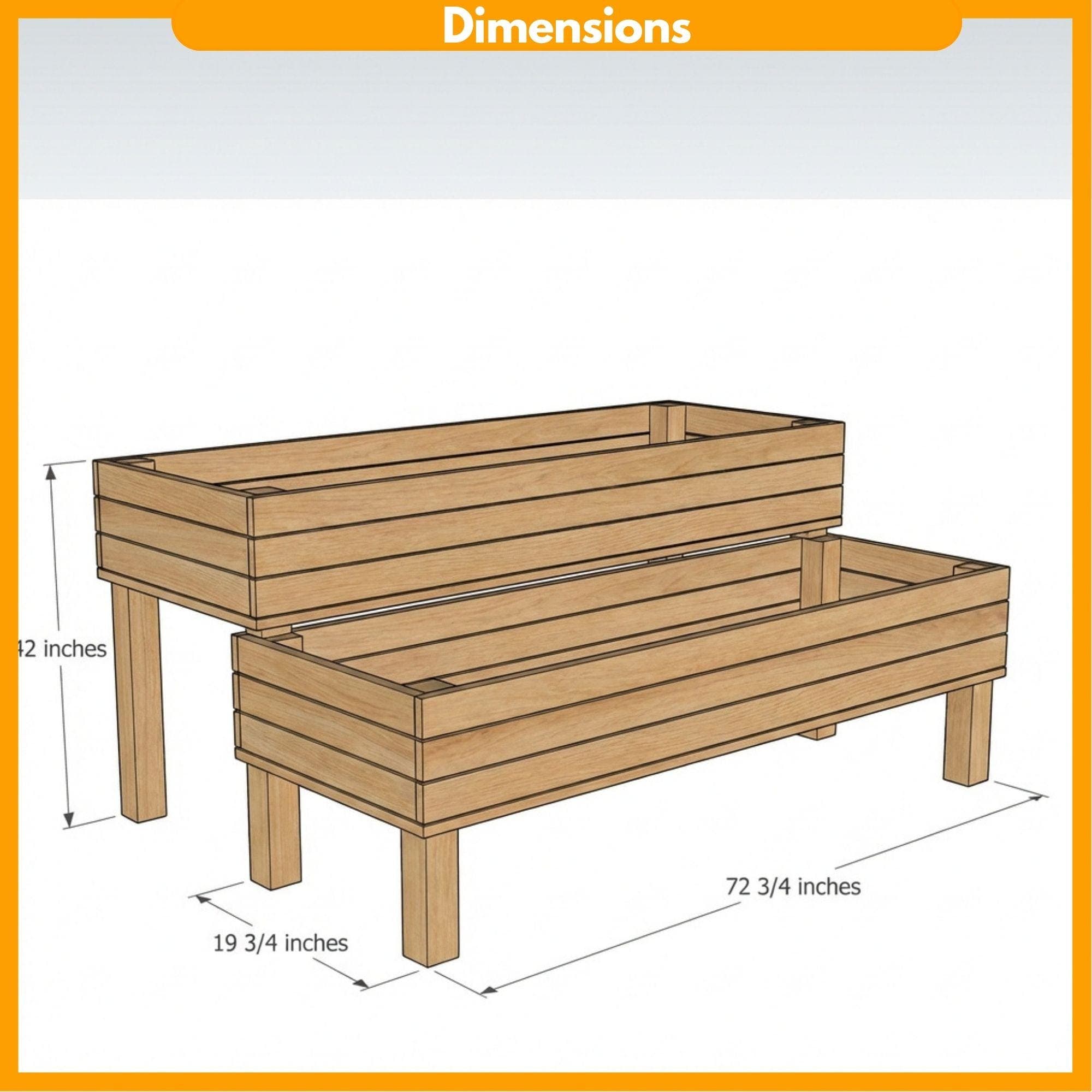 Tiered Planter Box Plans | Wooden Garden Build Guide (PDF Download) 1