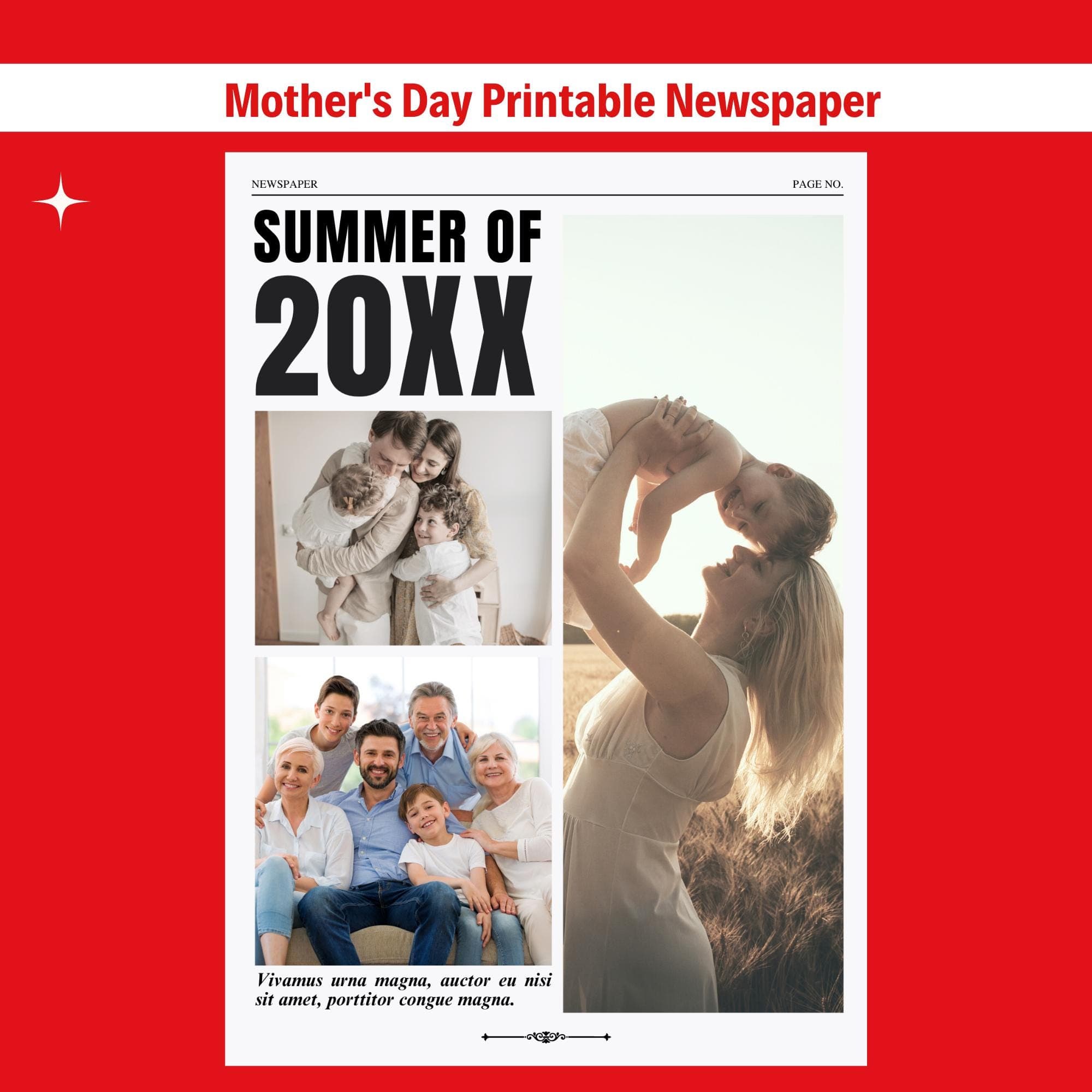 Personalized Mother's Day Newspaper Gift | Printable Card (Canva Template) 6