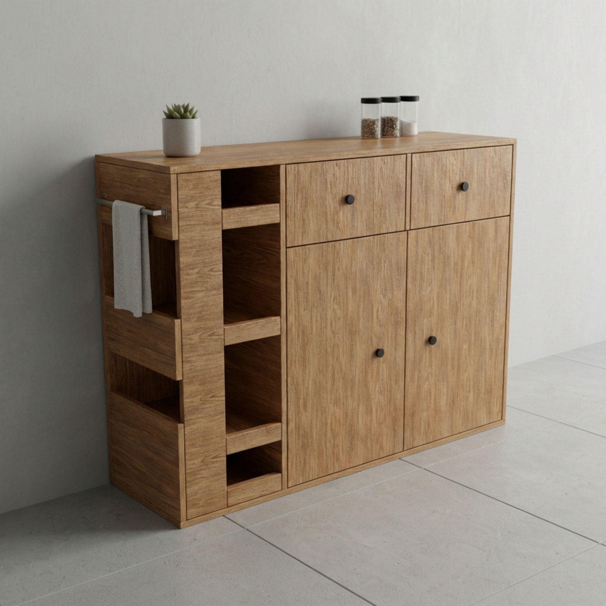 Narrow Sideboard DIY Plans | Space-Saving Buffet Cabinet Blueprint (PDF Download) 6