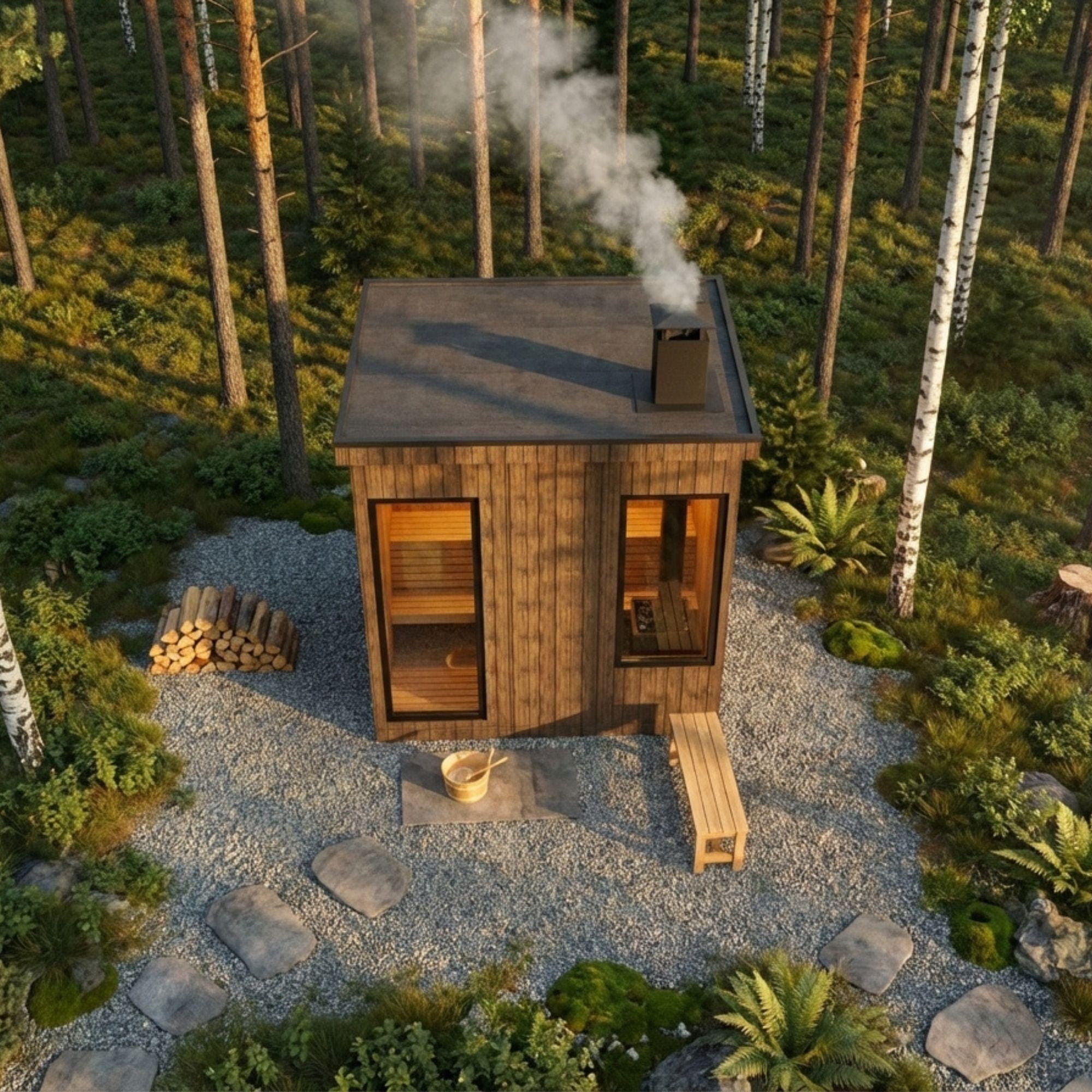 DIY Outdoor Sauna Plans | 6x8 ft Wood Sauna Blueprint (Digital Download) 3