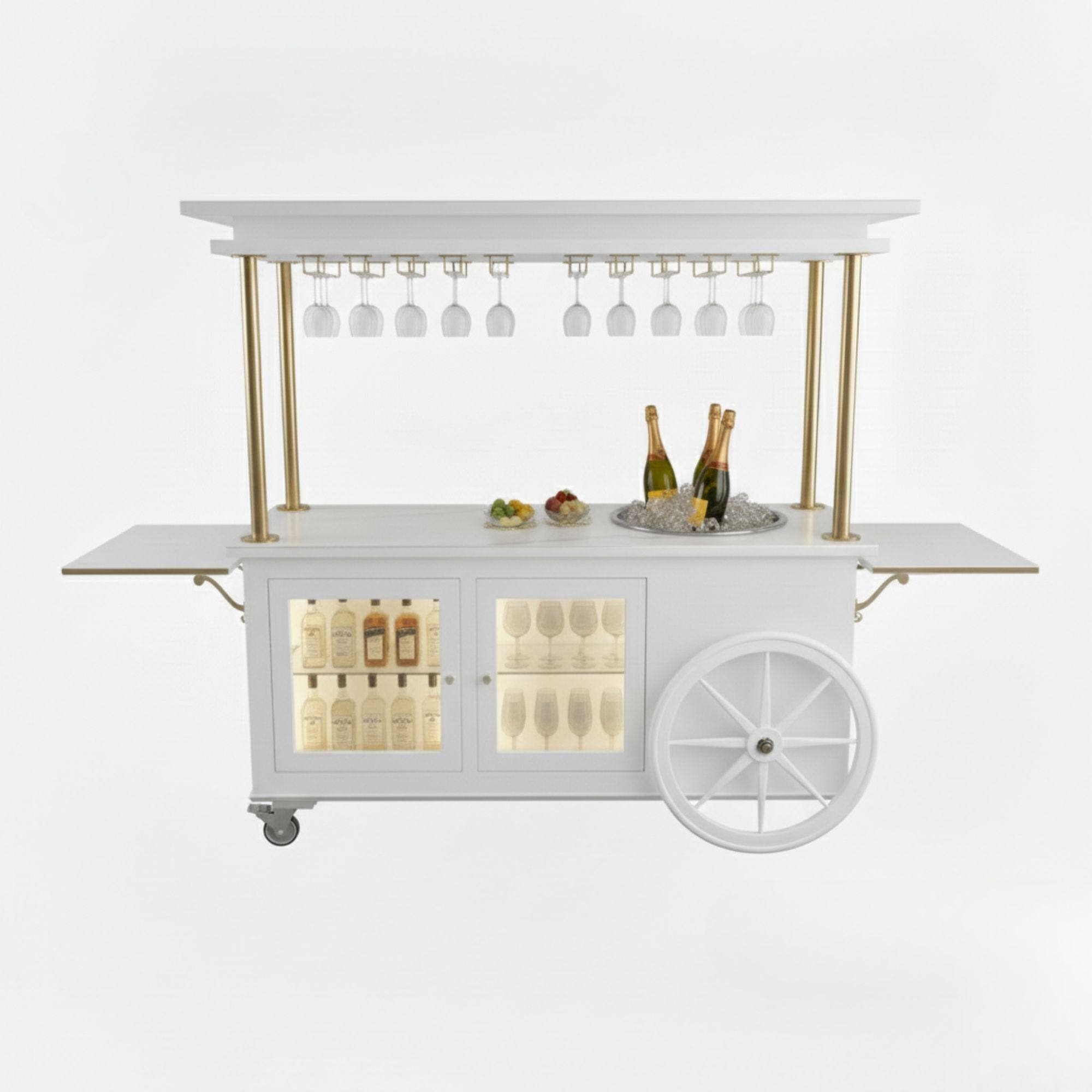Champagne Cart DIY Plans | Mobile Bar with Storage Cabinets & Sink | Wedding Event Cart | Wooden Prosecco Bar Blueprint | Digital PDF 6