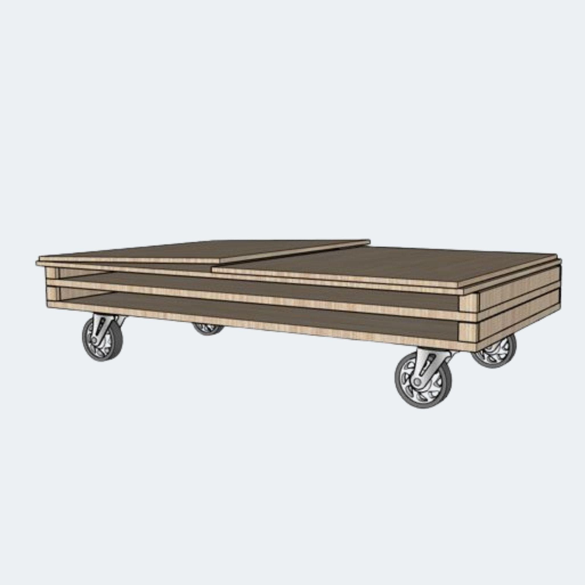 Charcuterie Cart Plan | Dessert Cart | Food Cart | Mobile Bar with Wheels, Umbrella | DIY Collapsible Charcuterie Cart Plans PDF 5