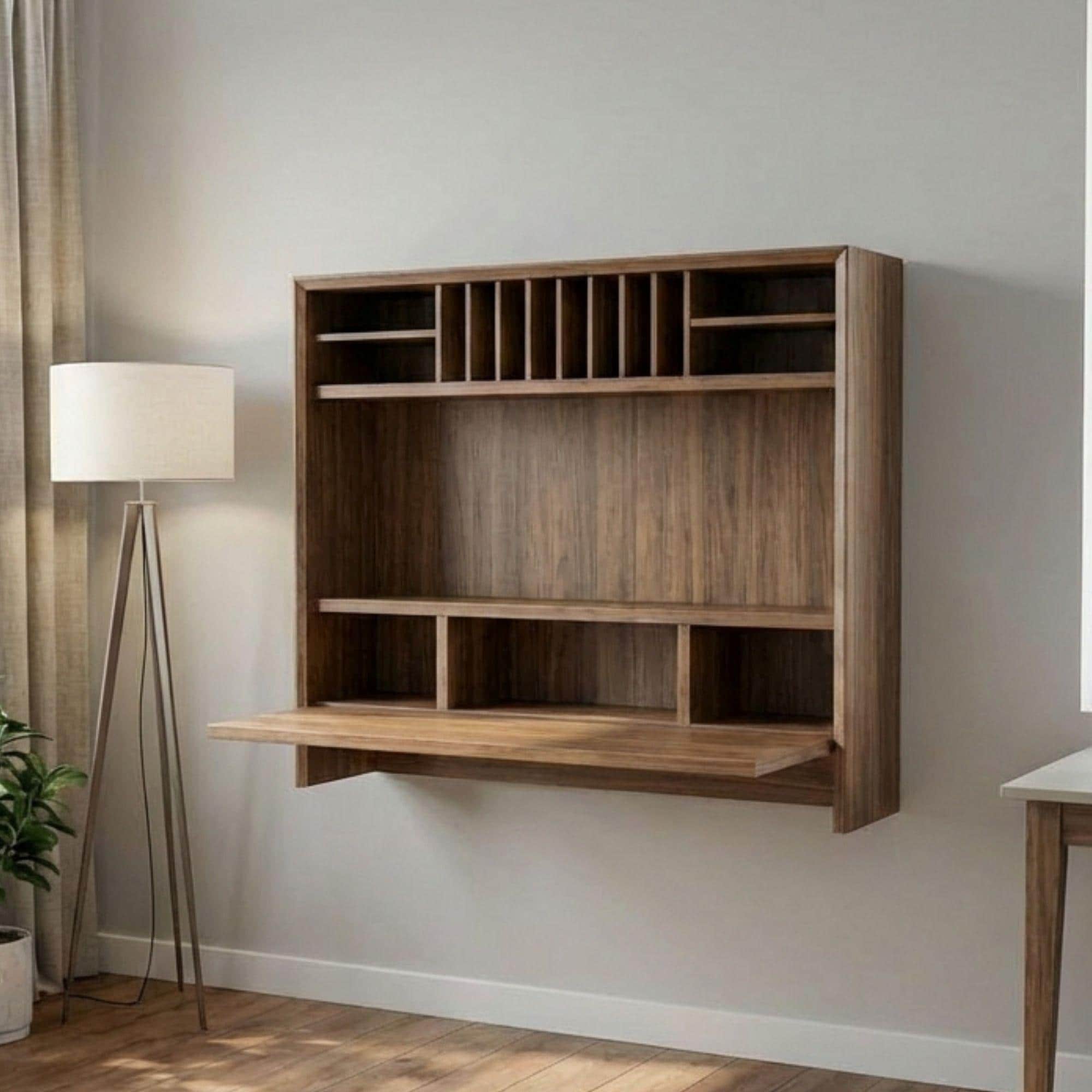 DIY Wall Mounted Murphy Desk Plans | Fold Down Shelf Blueprint (PDF Download) 6