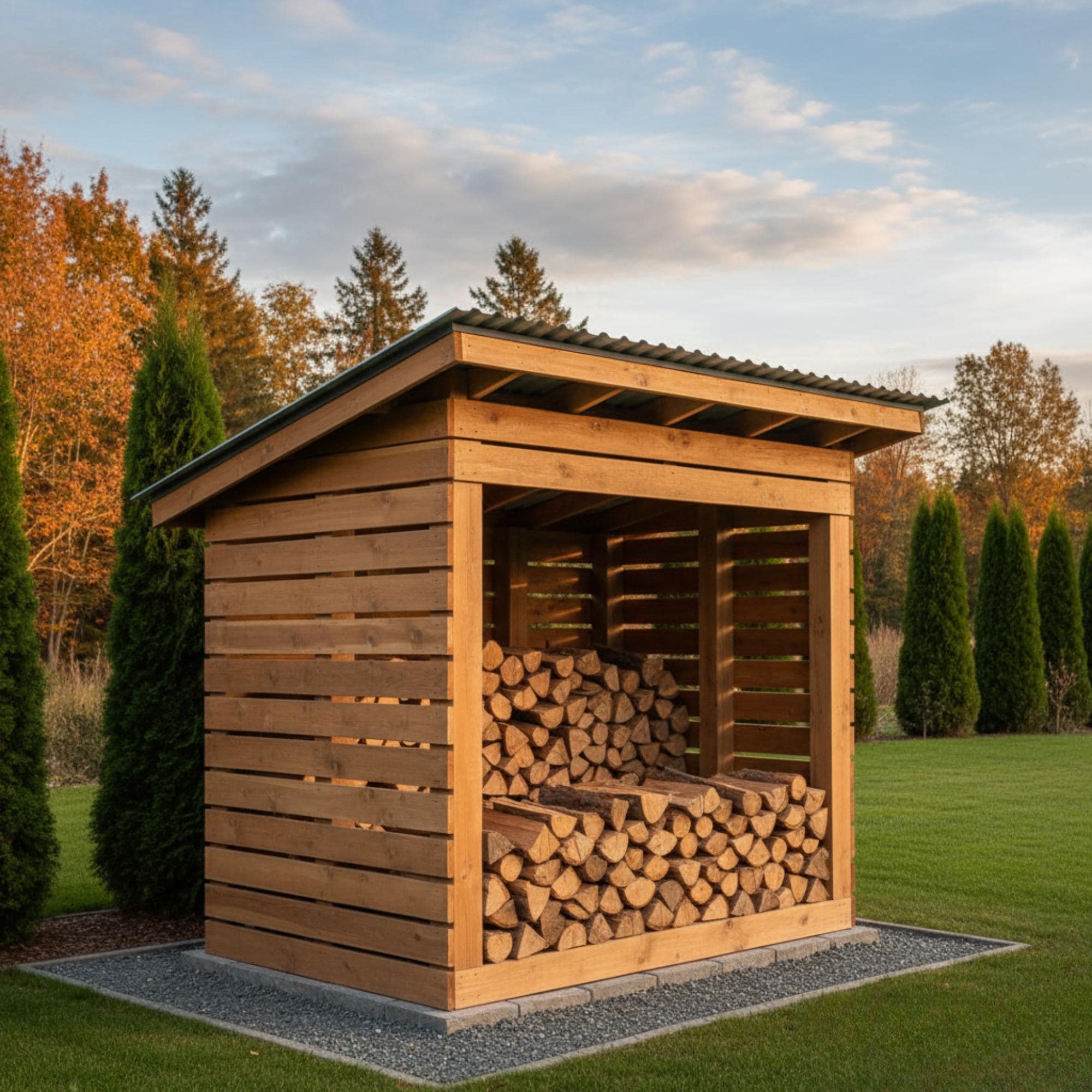 6x8 Firewood Shed Plans: DIY Wood Storage with Sloped Roof (PDF Download) 1