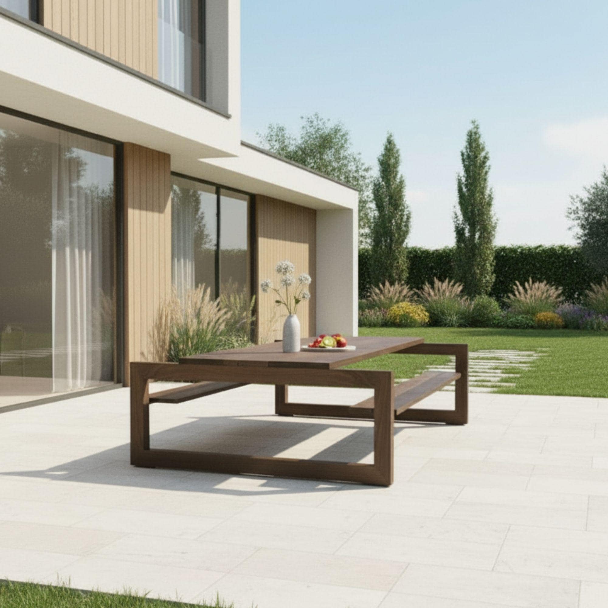 DIY Farmhouse Picnic Table Plan: Outdoor Wood Table & Bench (PDF) 2