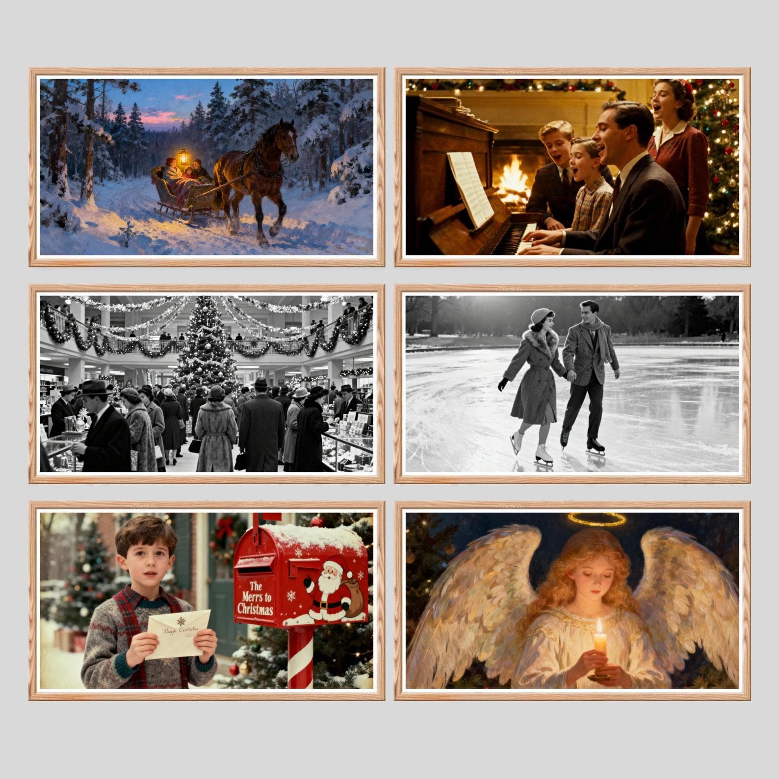 Vintage Christmas Frame TV Art: 100+ Holiday Pictures (Digital Download) 6