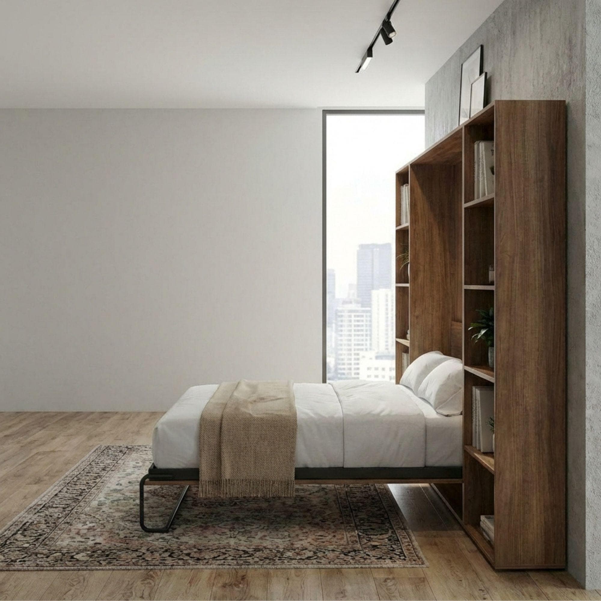 DIY Horizontal Murphy Bed Plans with Desk and Shelves (Digital Download) 6