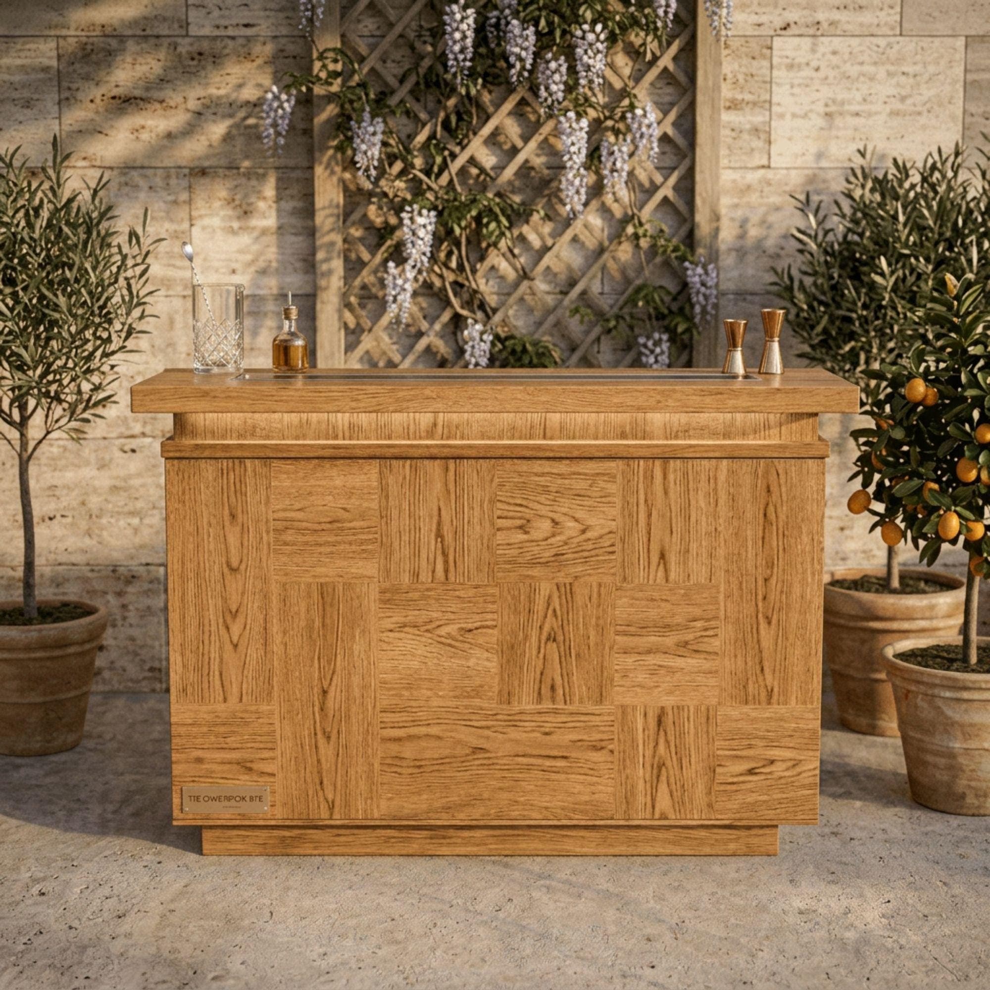 DIY Outdoor Bar Plans | Two Tier Home Bar Blueprint | Wooden Patio Bar Design PDF 4