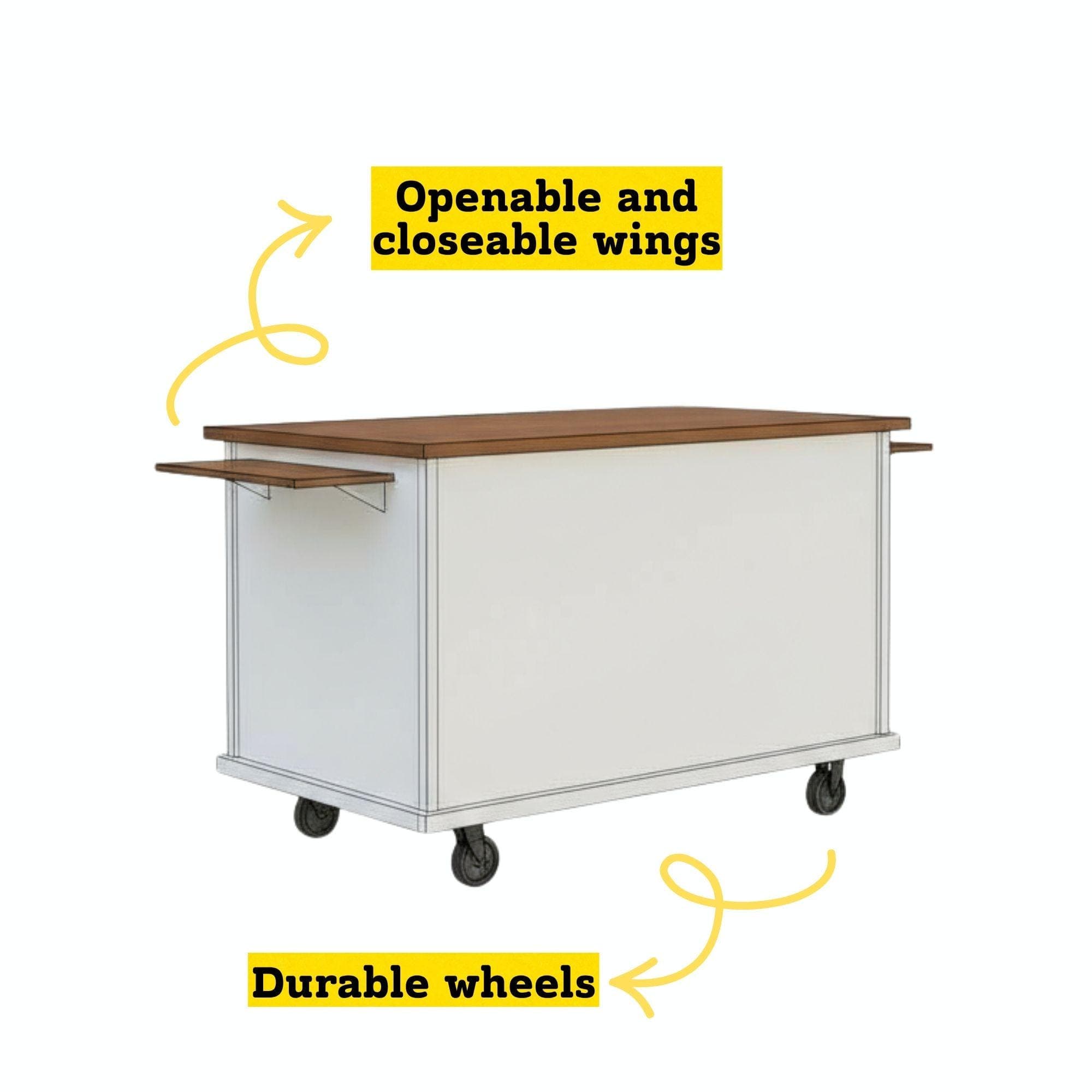 DIY Mobile Bar Cart Plans: Collapsible Vendor Cart (PDF Plan) 4