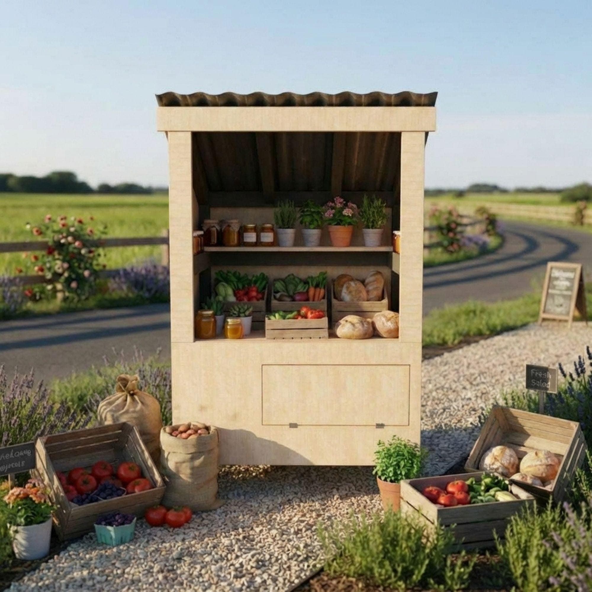 DIY Farmstand Plans | Roadside Stand Plans PDF | Mobile Bakery Cart Build Guide 3