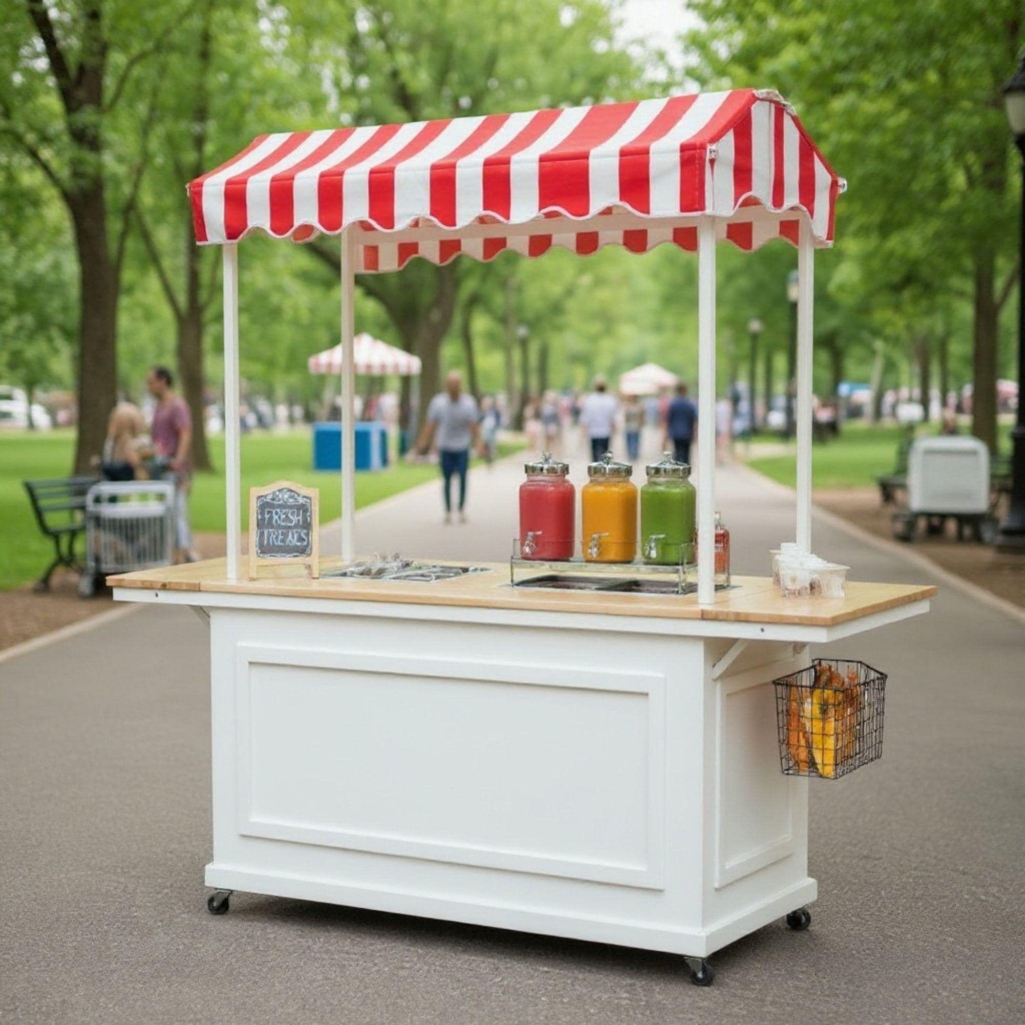 DIY Mobile Snack Bar Cart | Charcuterie Cart on Wheels | Small Foldable Vendor Cart | Refrigerated Charcuterie Cart 1
