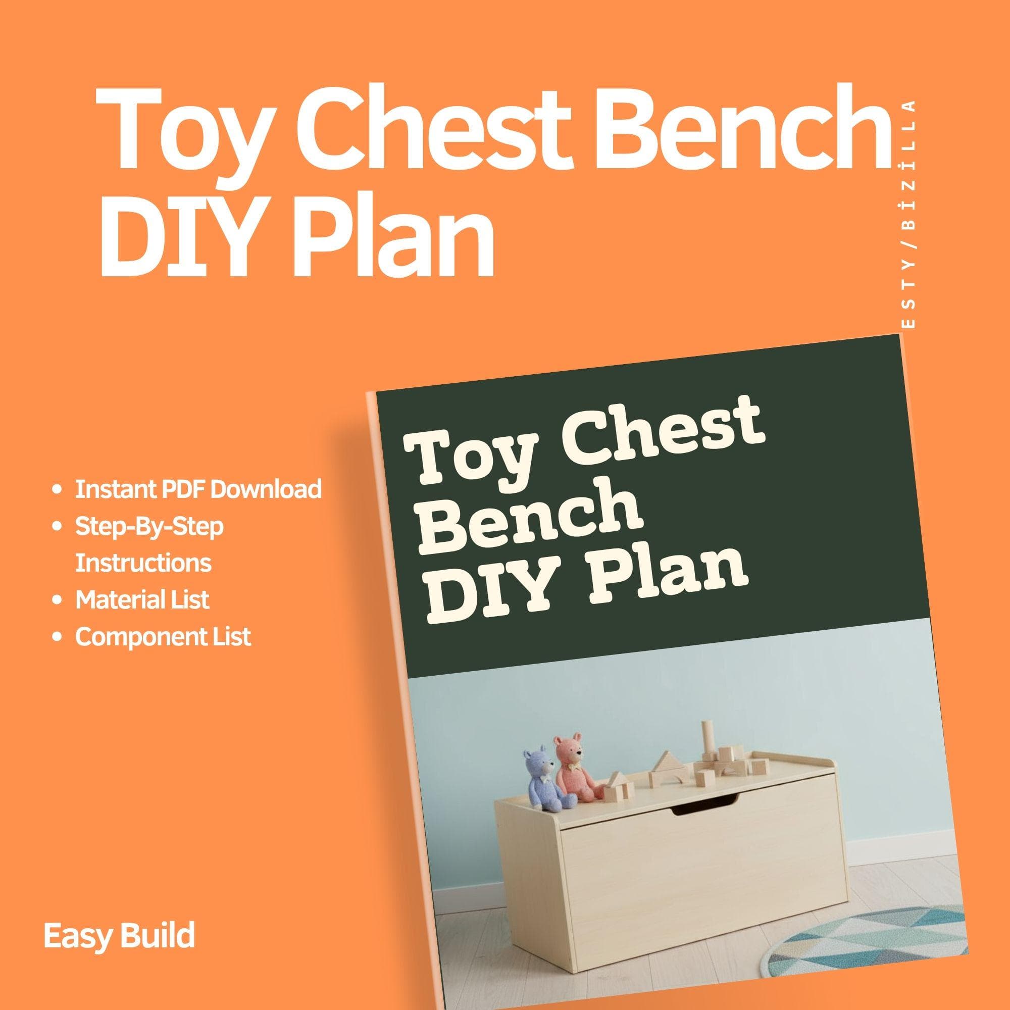 DIY Toy Chest Bench Plans: Wooden Storage Furniture (Digital Download) 8