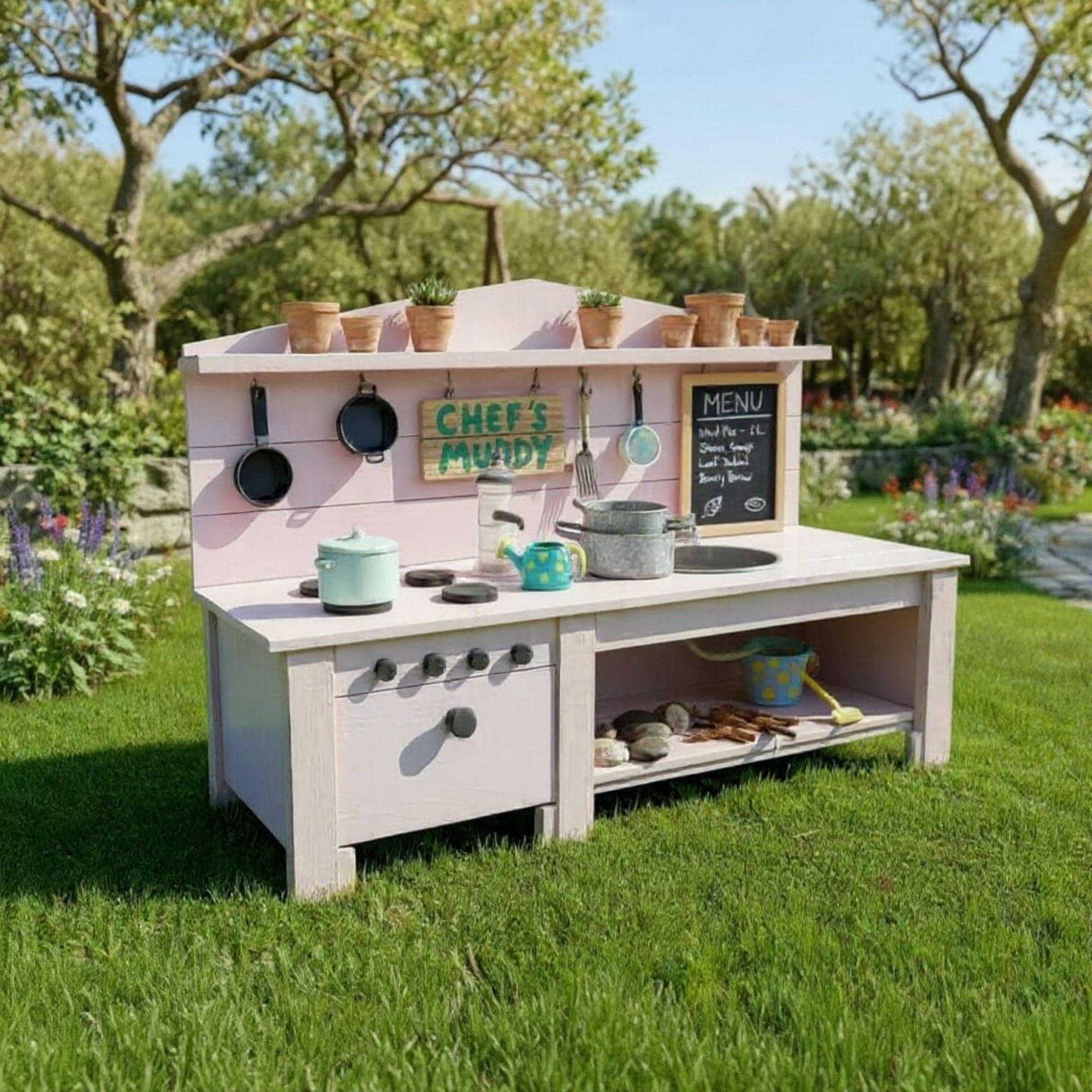 Kids Mud Kitchen DIY Plan 4