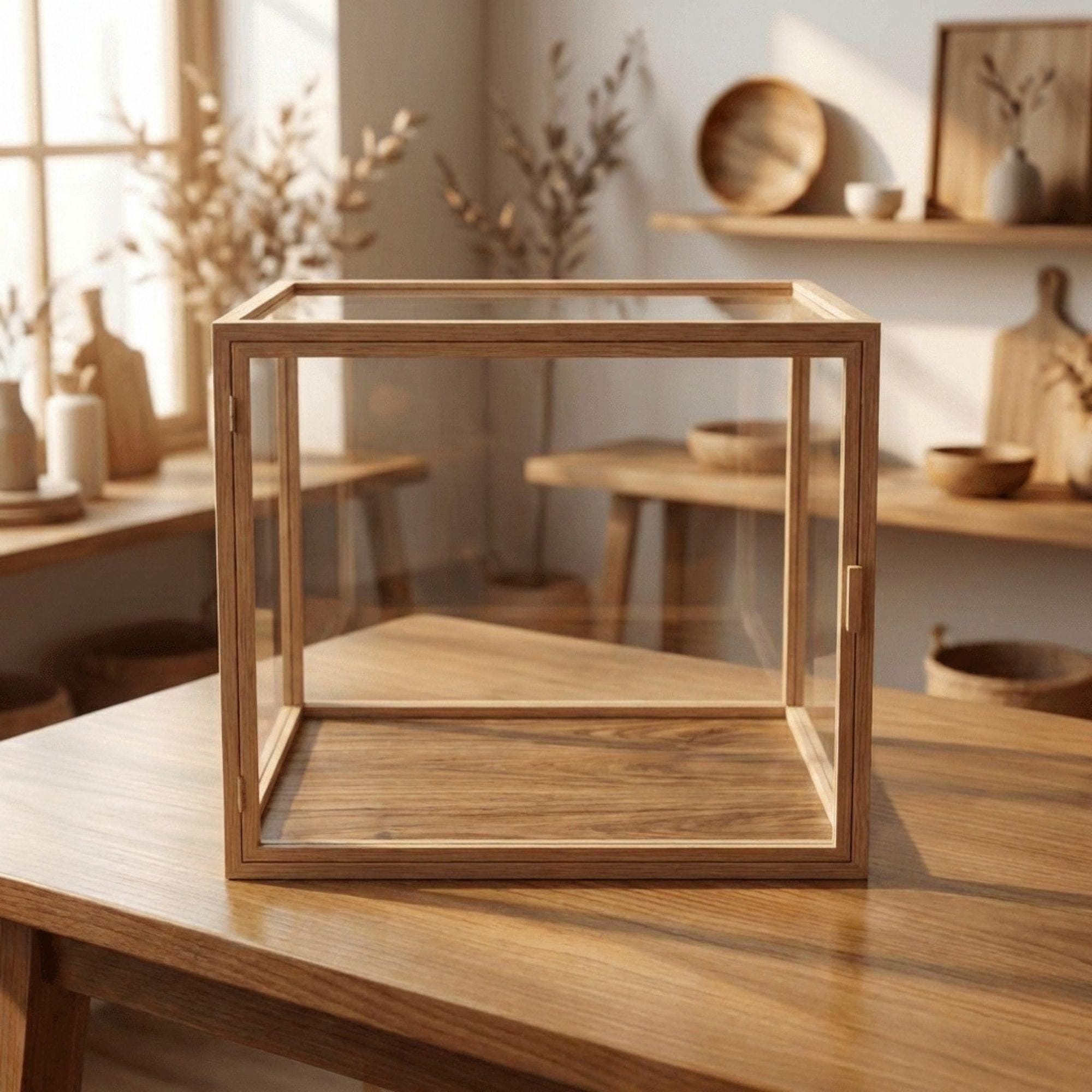 DIY Acrylic Cube Box Plans: Wooden Frame Display Case Blueprint | Clear Collectible Box PDF 4