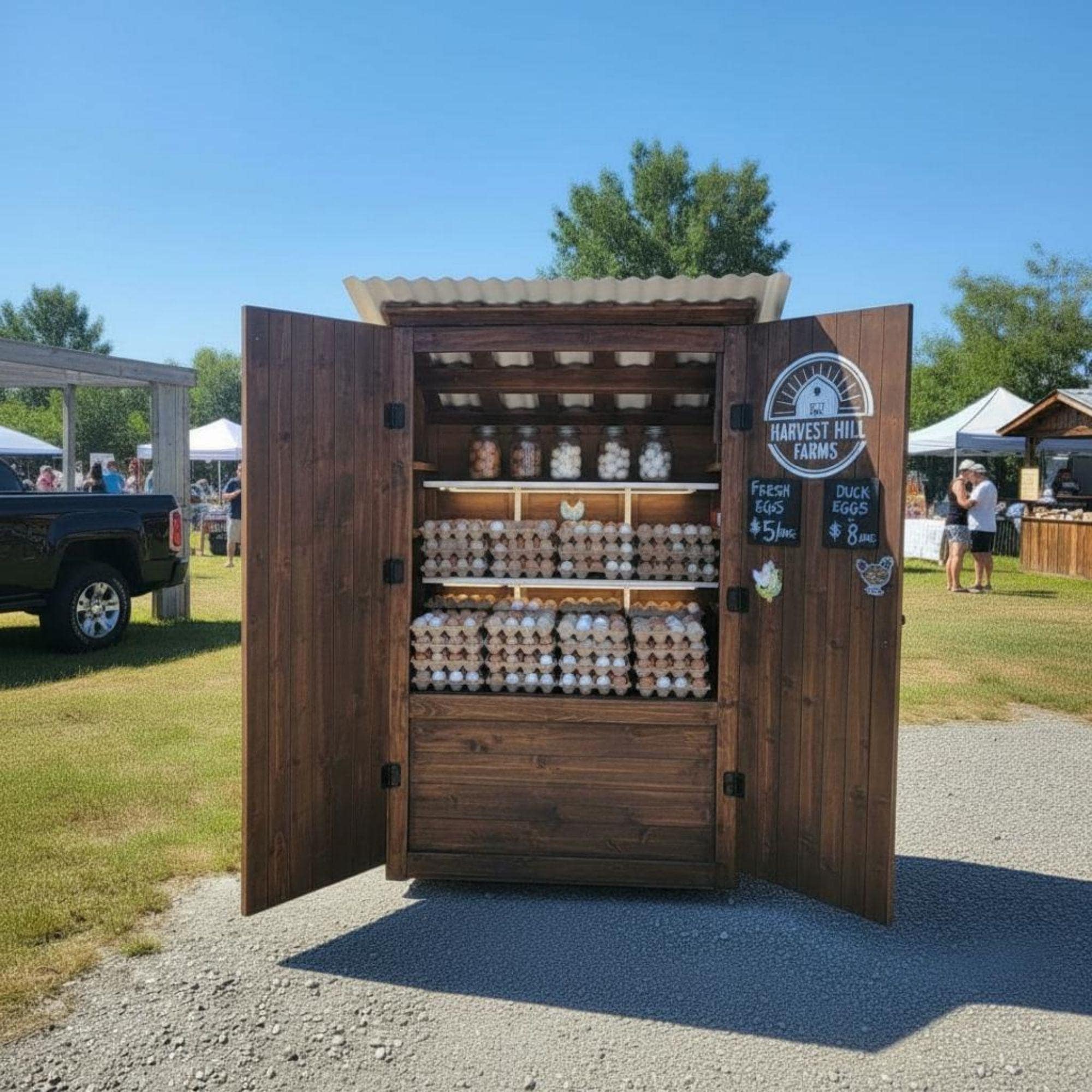 Egg Stand Plans | Roadside Egg Selling Stand Plans | Farmstand Plans | Roadside Plant, Flower, Fruit Stand | Portable Egg, Vegetable Cart 1