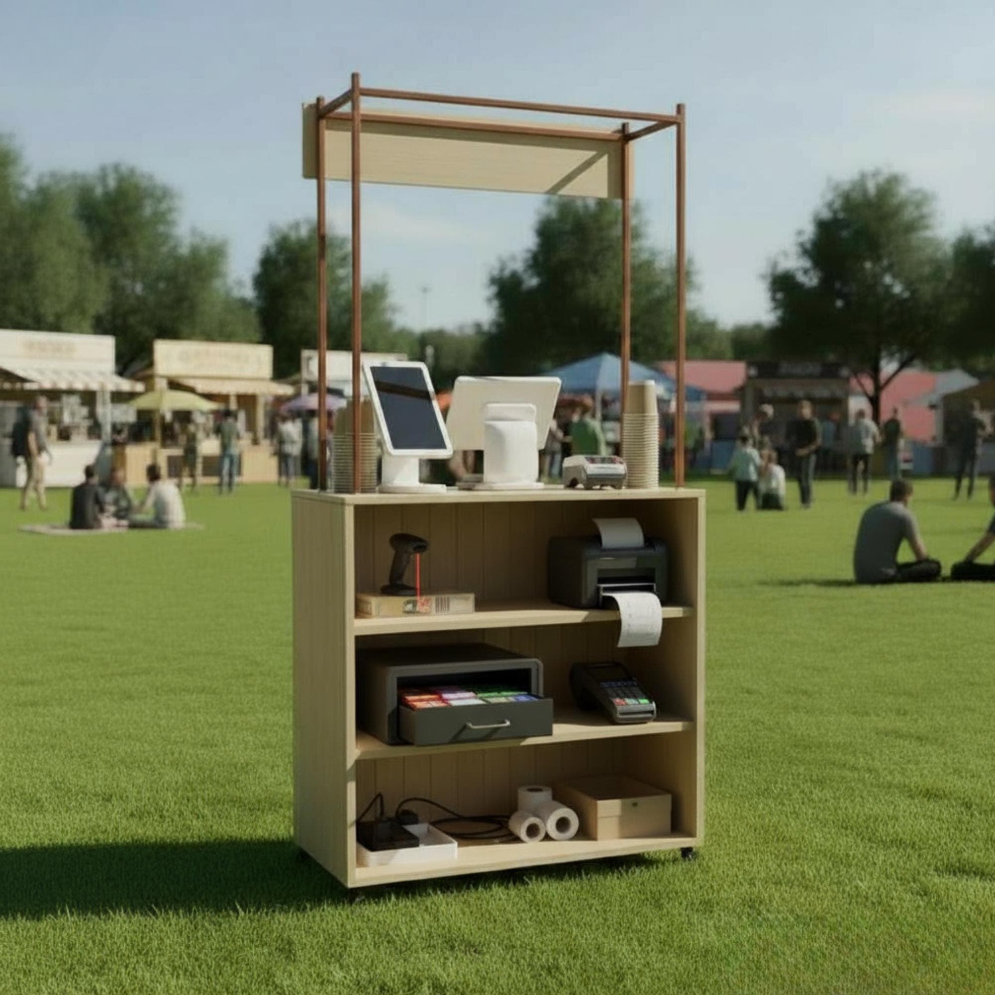 Foldable Kiosk Blueprint: DIY Portable Sales Stand Plans 3