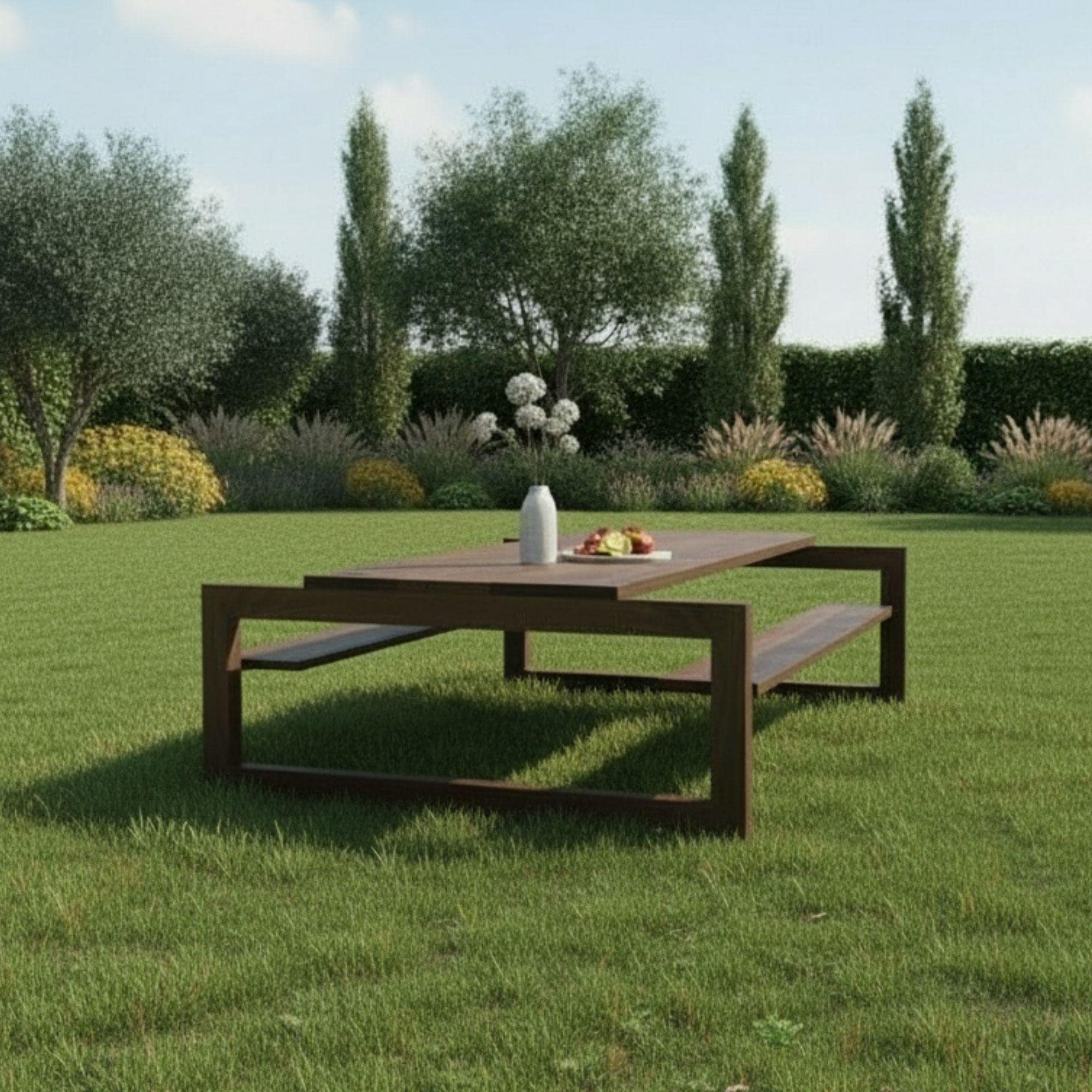 DIY Farmhouse Picnic Table Plan: Outdoor Wood Table & Bench (PDF) 1