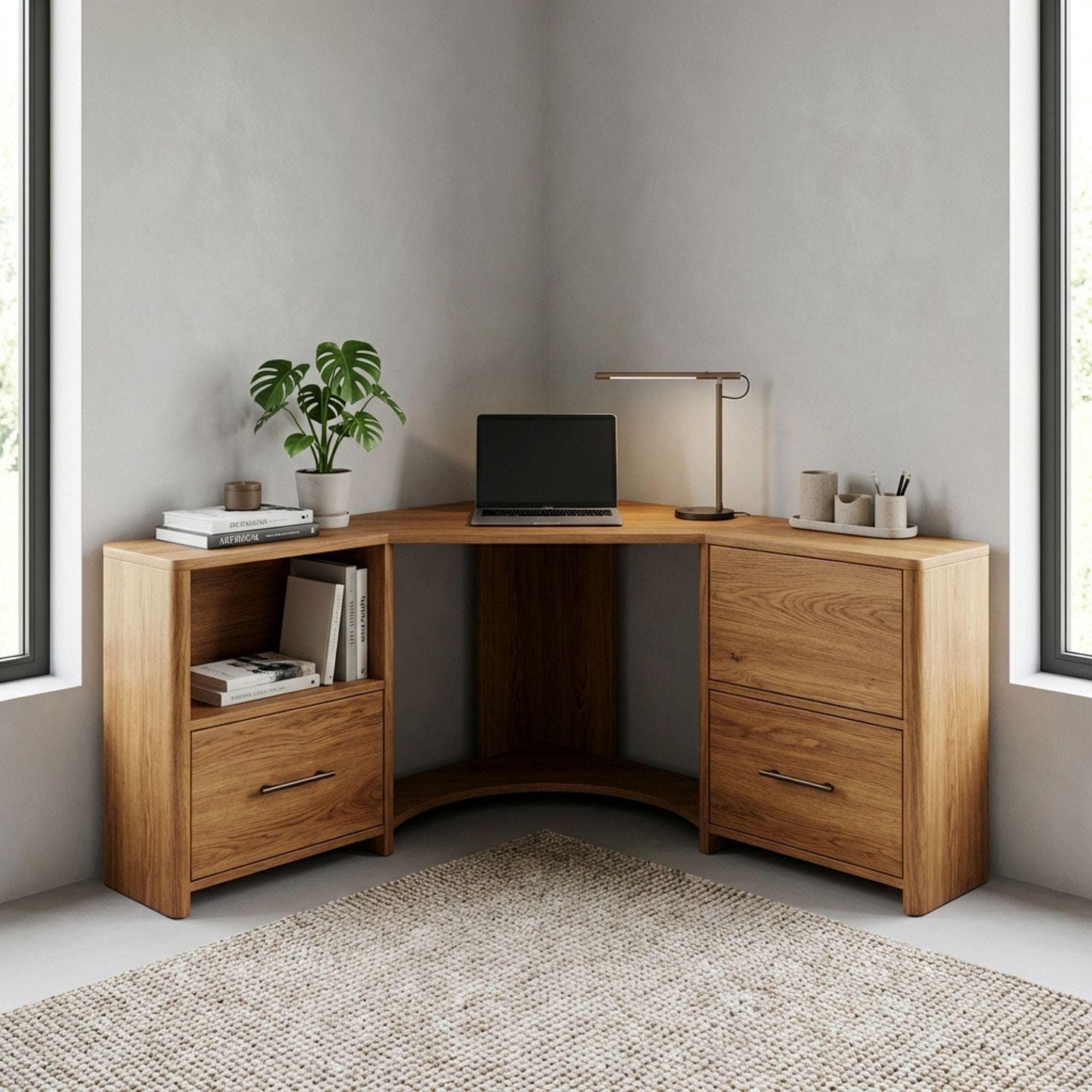 DIY L-Shaped Desk Plans | Corner Computer Build Guide With Drawers (Digital Download) 2