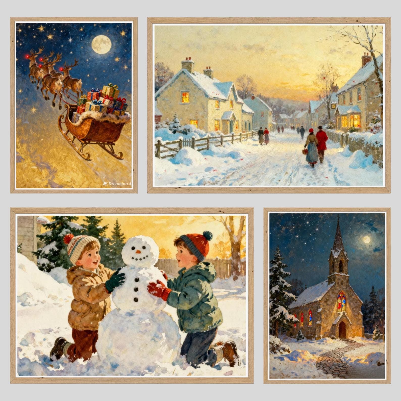 Vintage Christmas Prints Bundle | 100+ Holiday Digital Art (Download) 5