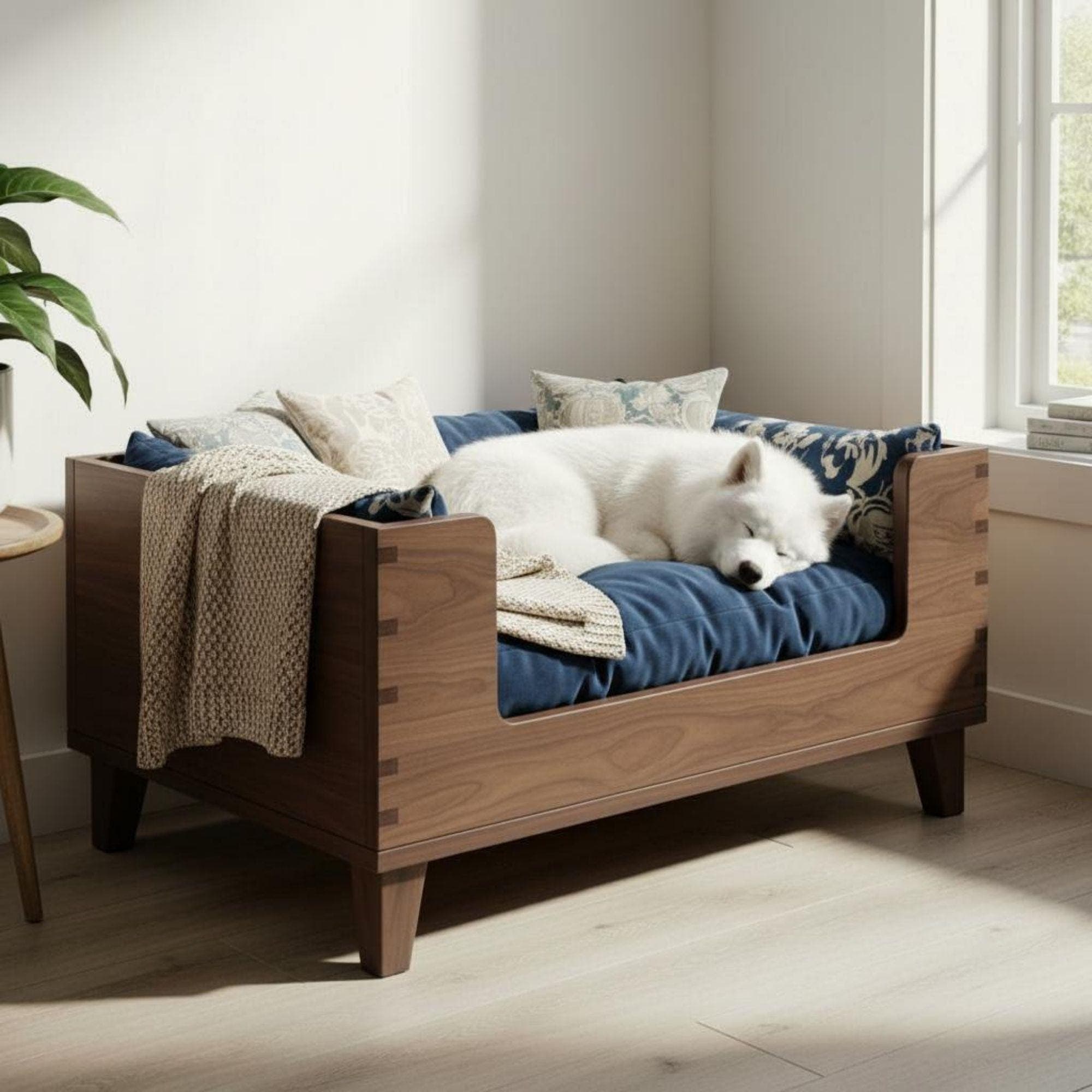 Wood Pet Bed | DIY Dog Bed With Legs Plan | DIY Raised Dog Bed Furniture | Build a Custom Wooden Pet Bed | Elevated Dog Bed for Large Dogs 1