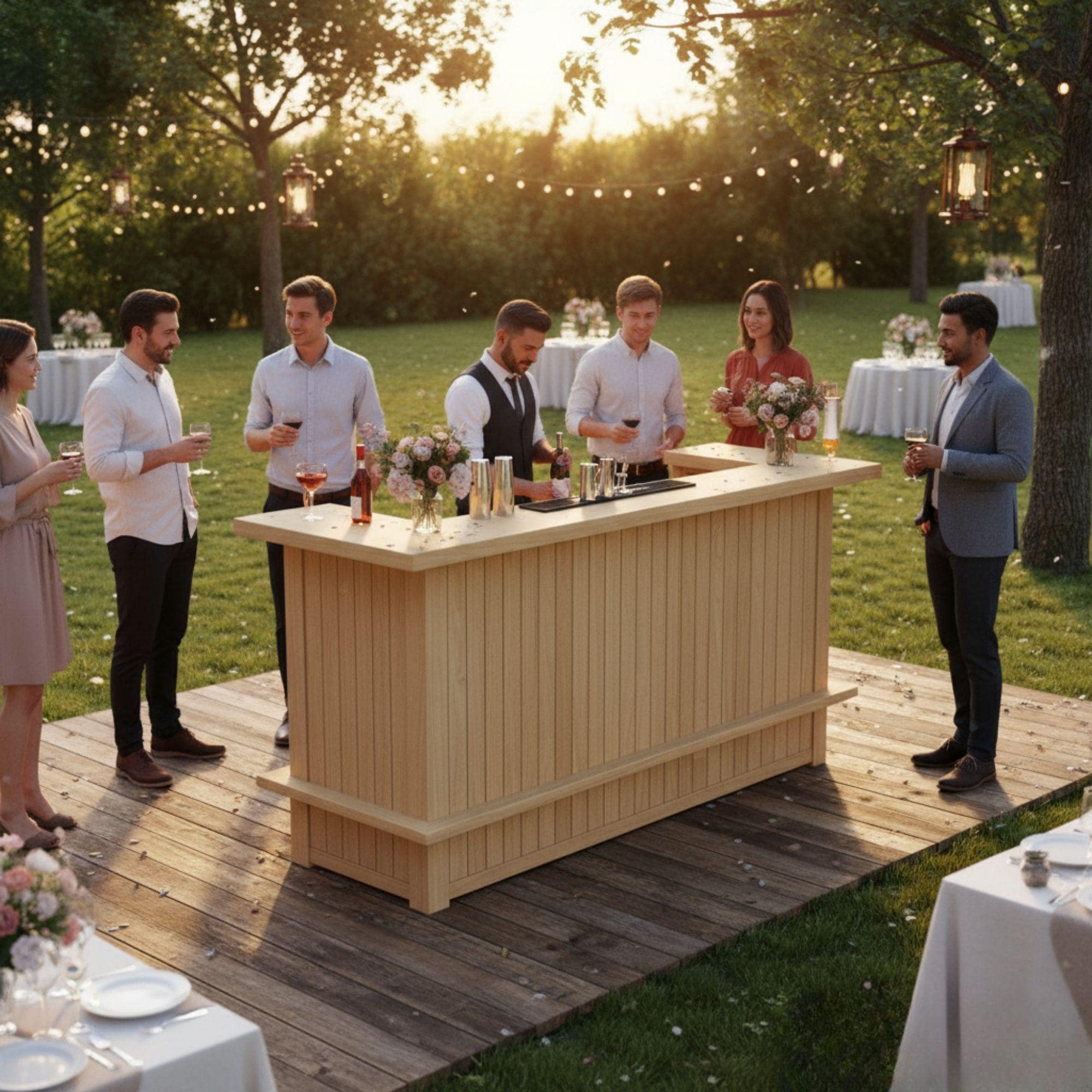 DIY Outdoor Bar Plan: Folding Wooden Patio Bar Blueprint (PDF Digital Download)