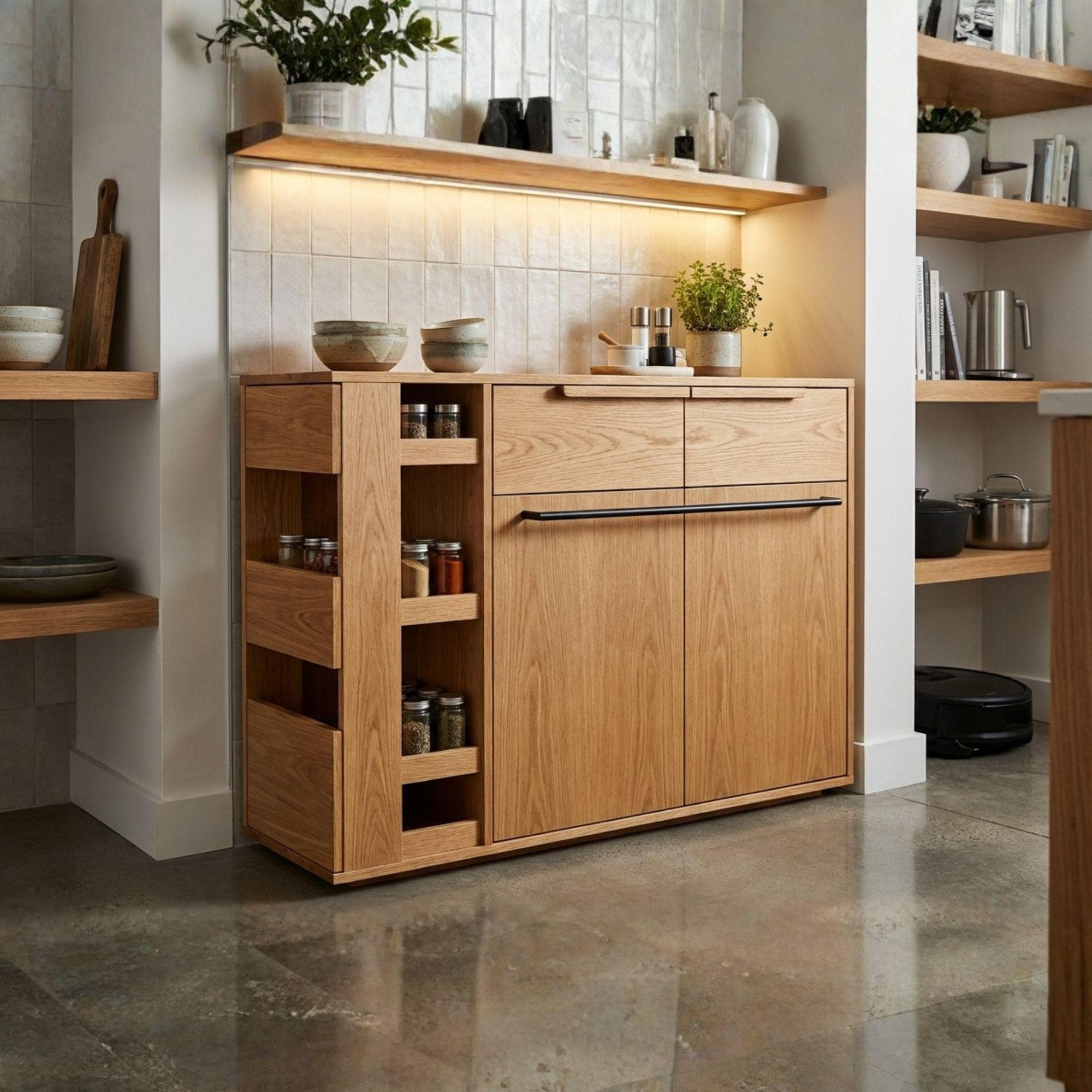 Narrow Sideboard DIY Plans | Space-Saving Buffet Cabinet Blueprint (PDF Download)