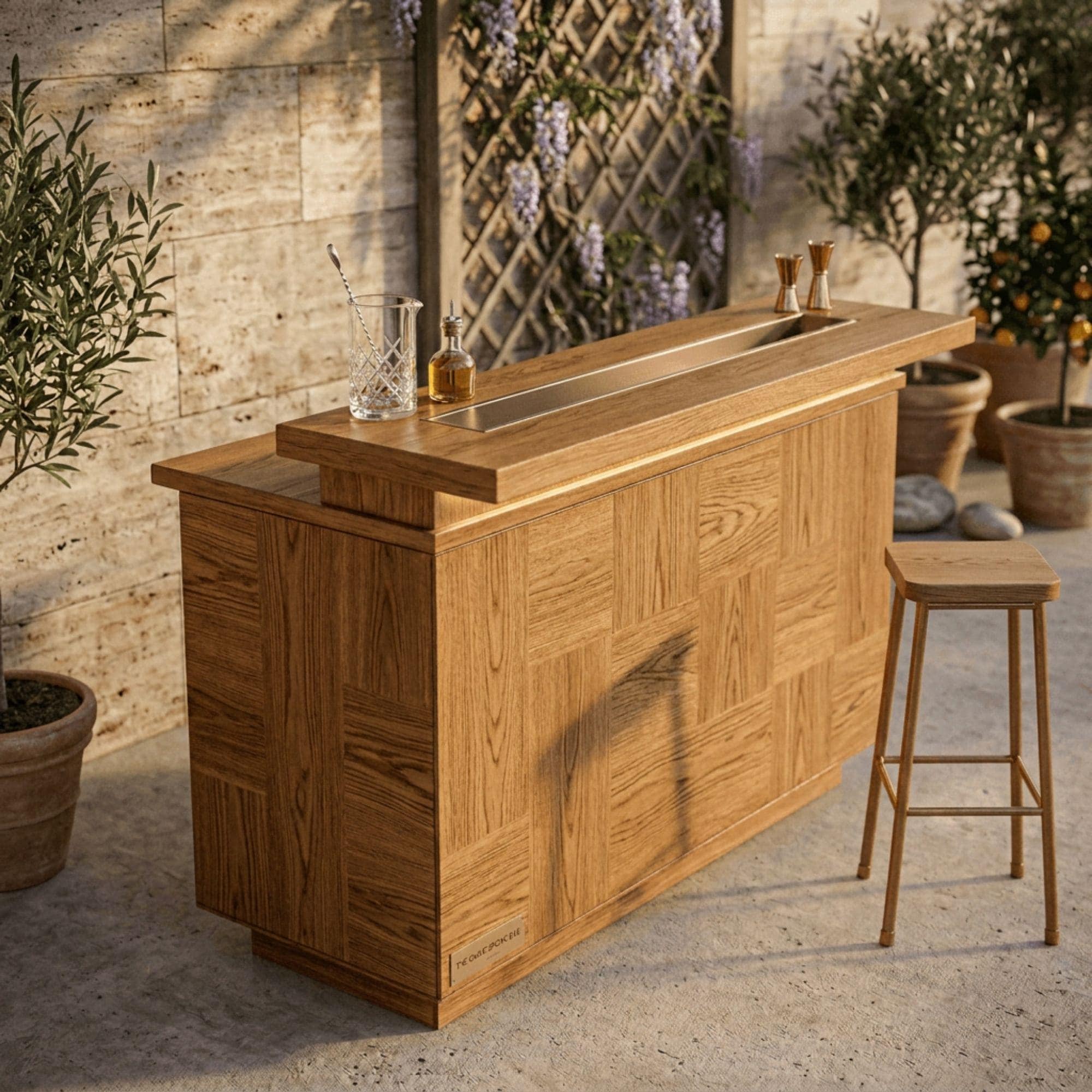 DIY Outdoor Bar Plans | Two Tier Home Bar Blueprint | Wooden Patio Bar Design PDF 2