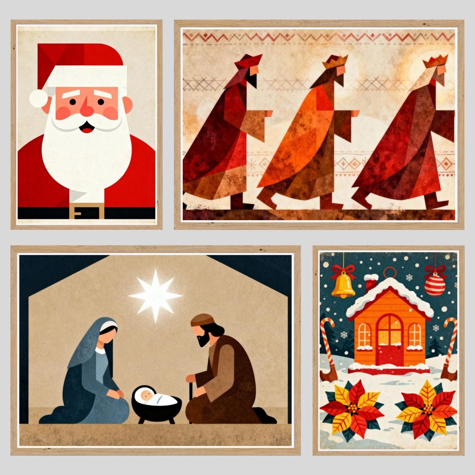 100+ Christmas Vintage Festive Prints Bundle: Bright Nursery Holiday Art (Digital Downloads) 3