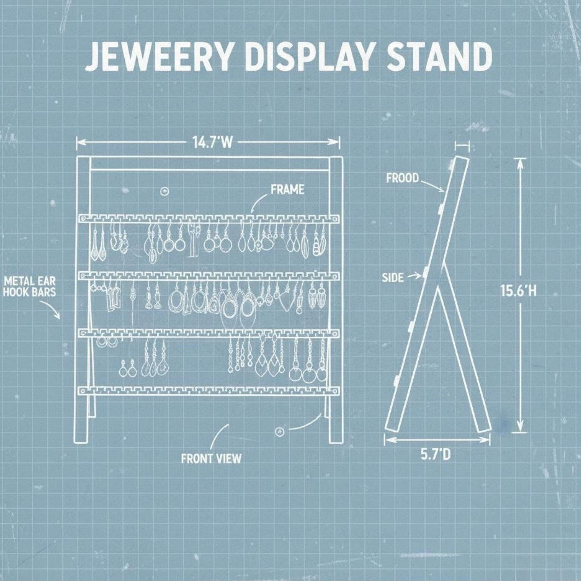 Jewelry Tree Stand DIY Plan | Laser Cut Earring Organizer (Digital Download) 3