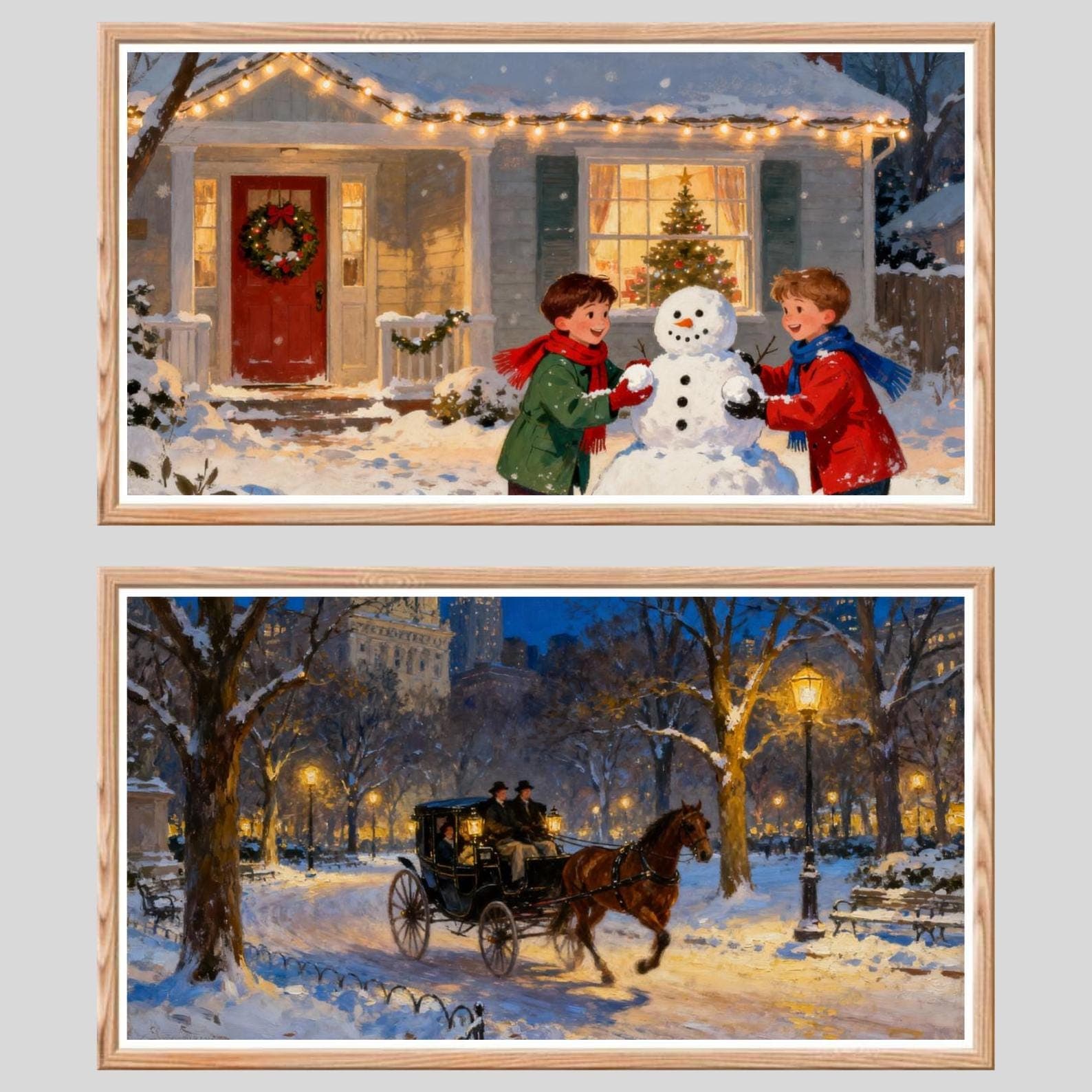 Vintage Christmas Frame TV Art: 100+ Holiday Pictures (Digital Download) 4