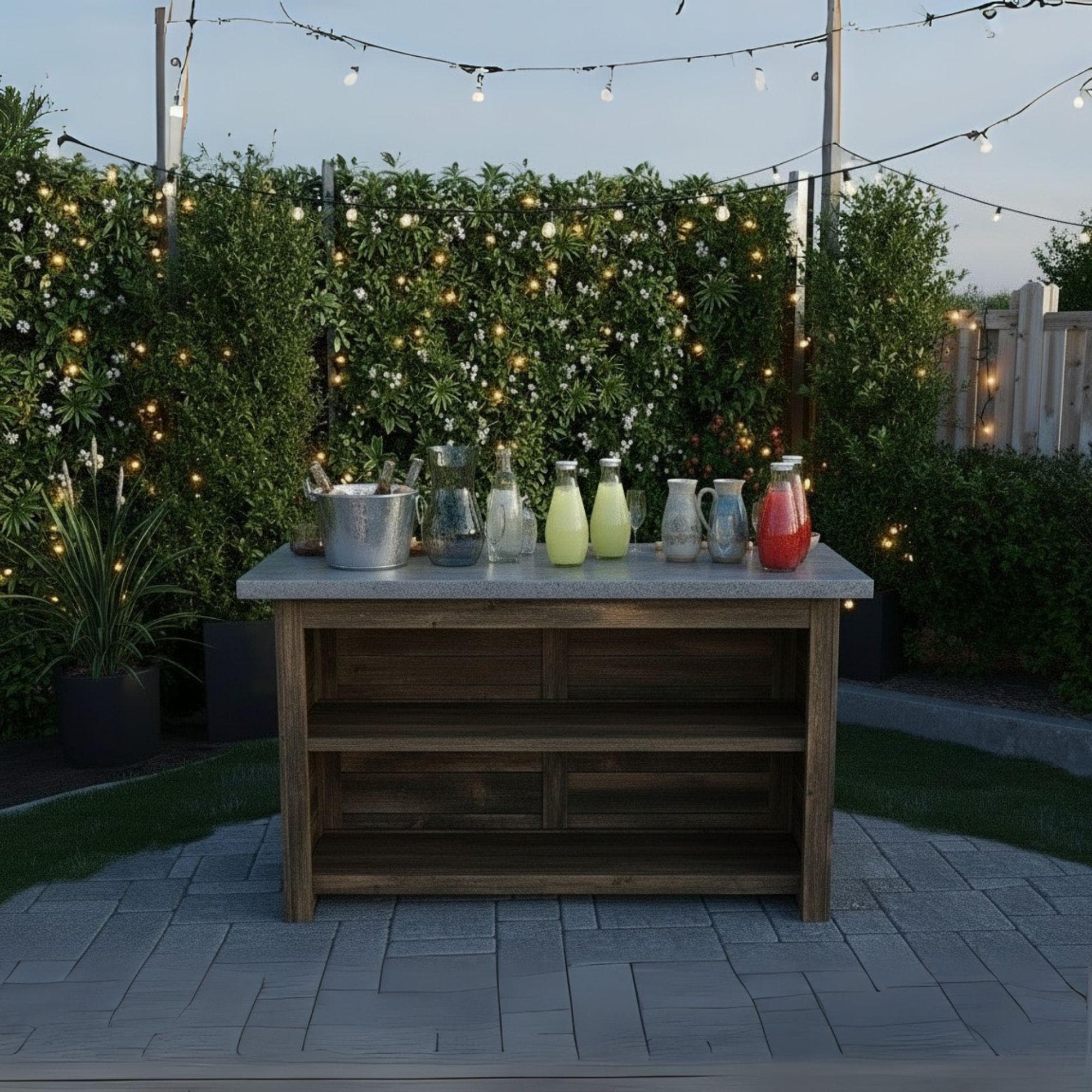 Portable Wooden Bar Plan: Collapsible DIY Event Bar Design 2