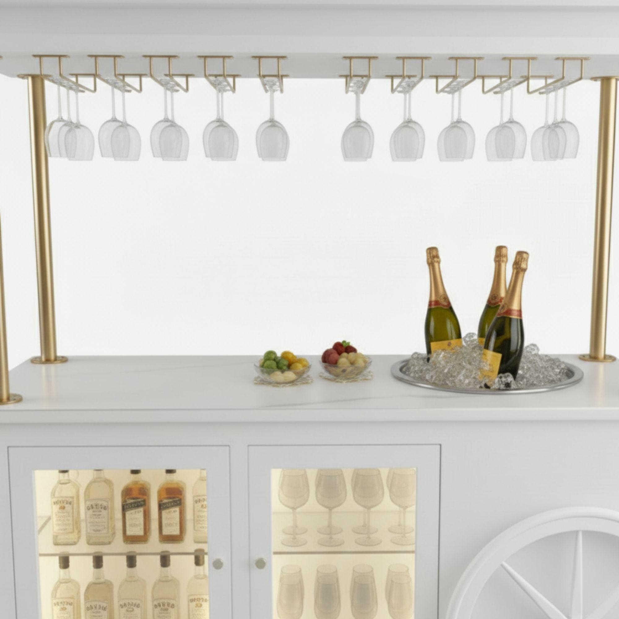 Champagne Cart DIY Plans | Mobile Bar with Storage Cabinets & Sink | Wedding Event Cart | Wooden Prosecco Bar Blueprint | Digital PDF 7