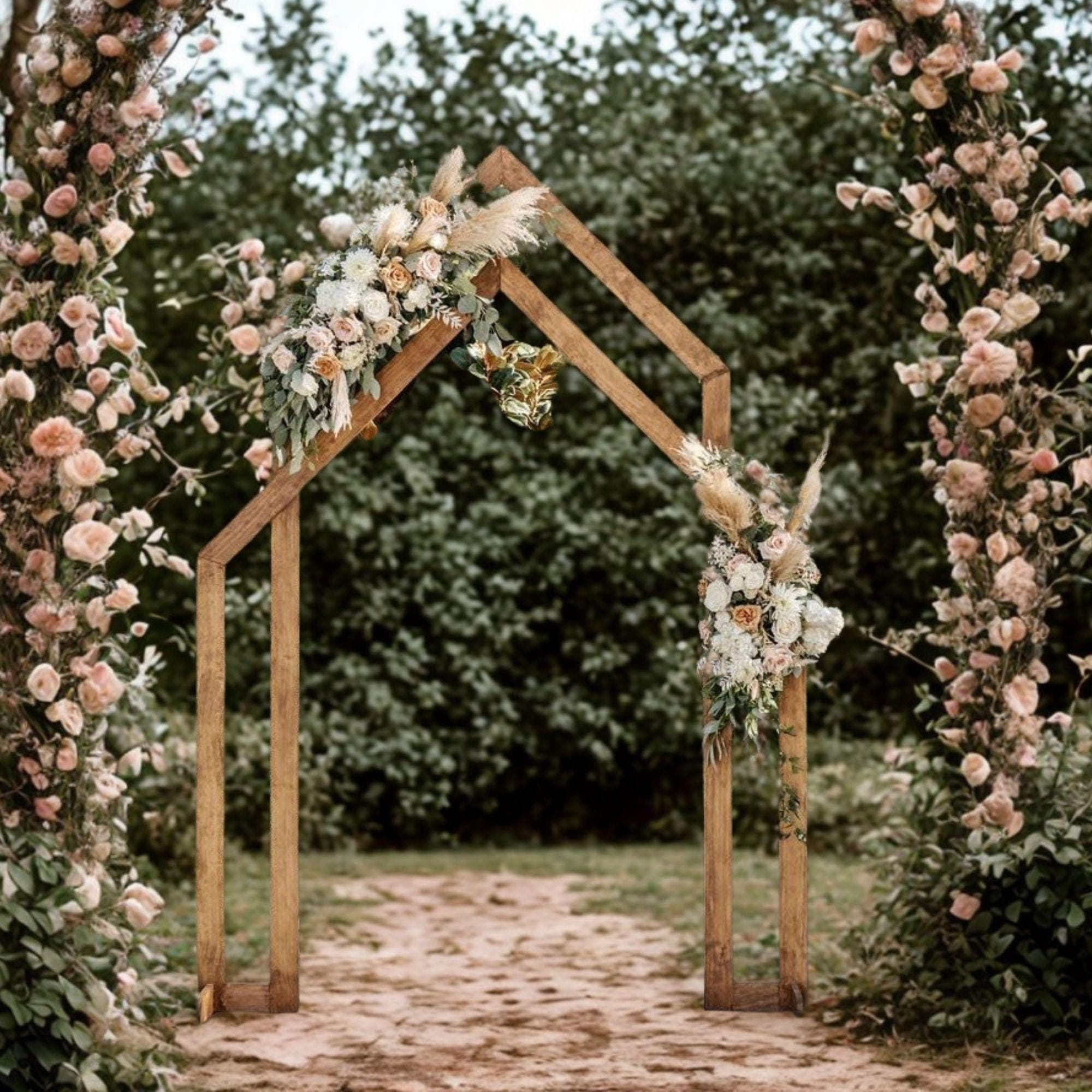 Double Wedding Arch Plans | Rustic Wooden Arbor DIY (PDF Download) 3