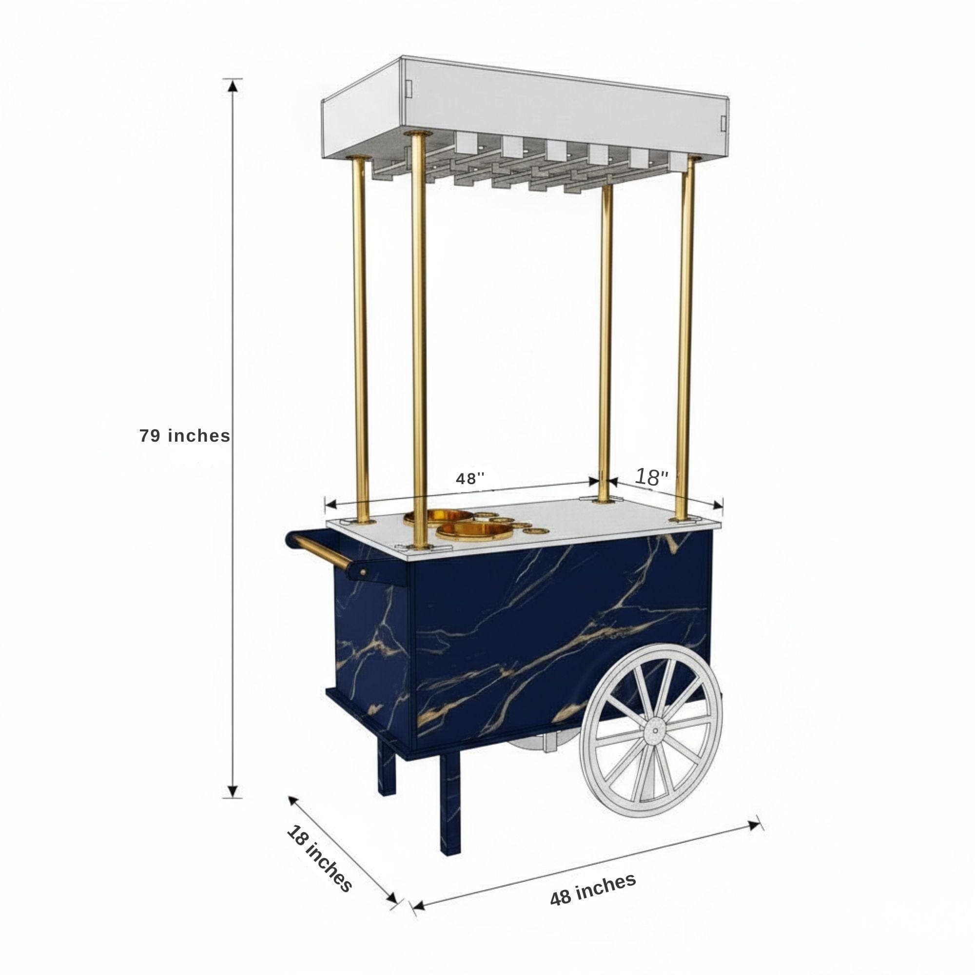 DIY Champagne Cart Plans: Mobile Bar, Event Cart Blueprints (Digital Download) 9