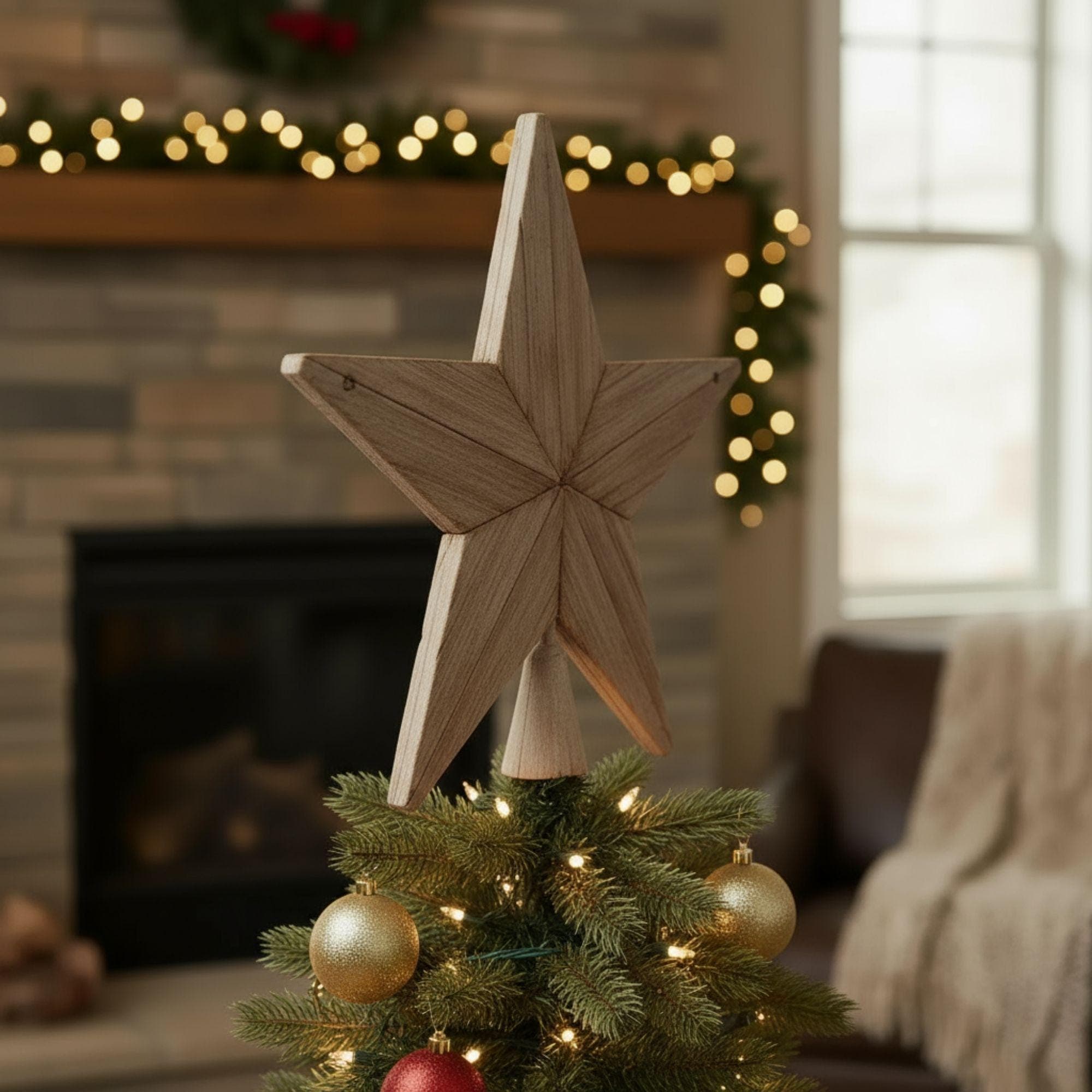 Christmas Tree Topper Star | DIY Wooden Tree Topper Plans | Rustic Christmas Tree Topper | Barnwood Tree Topper (Digital Download) 4
