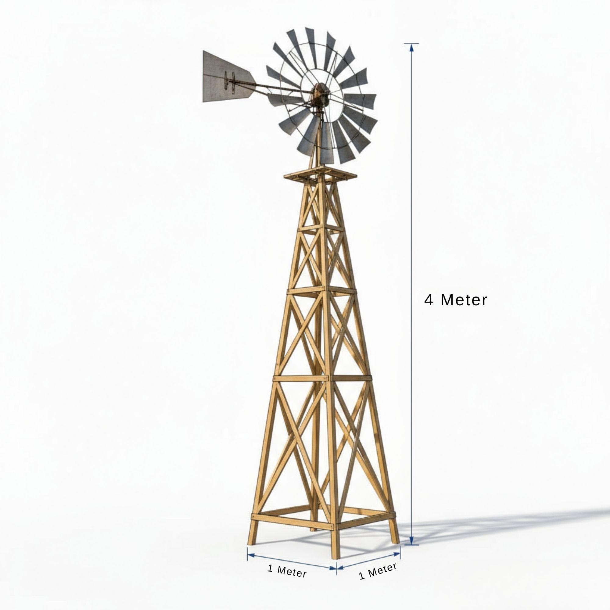 DIY 13 FT Wooden Windmill Plans: Rustic Farmhouse Yard Decor (Digital Download) 1