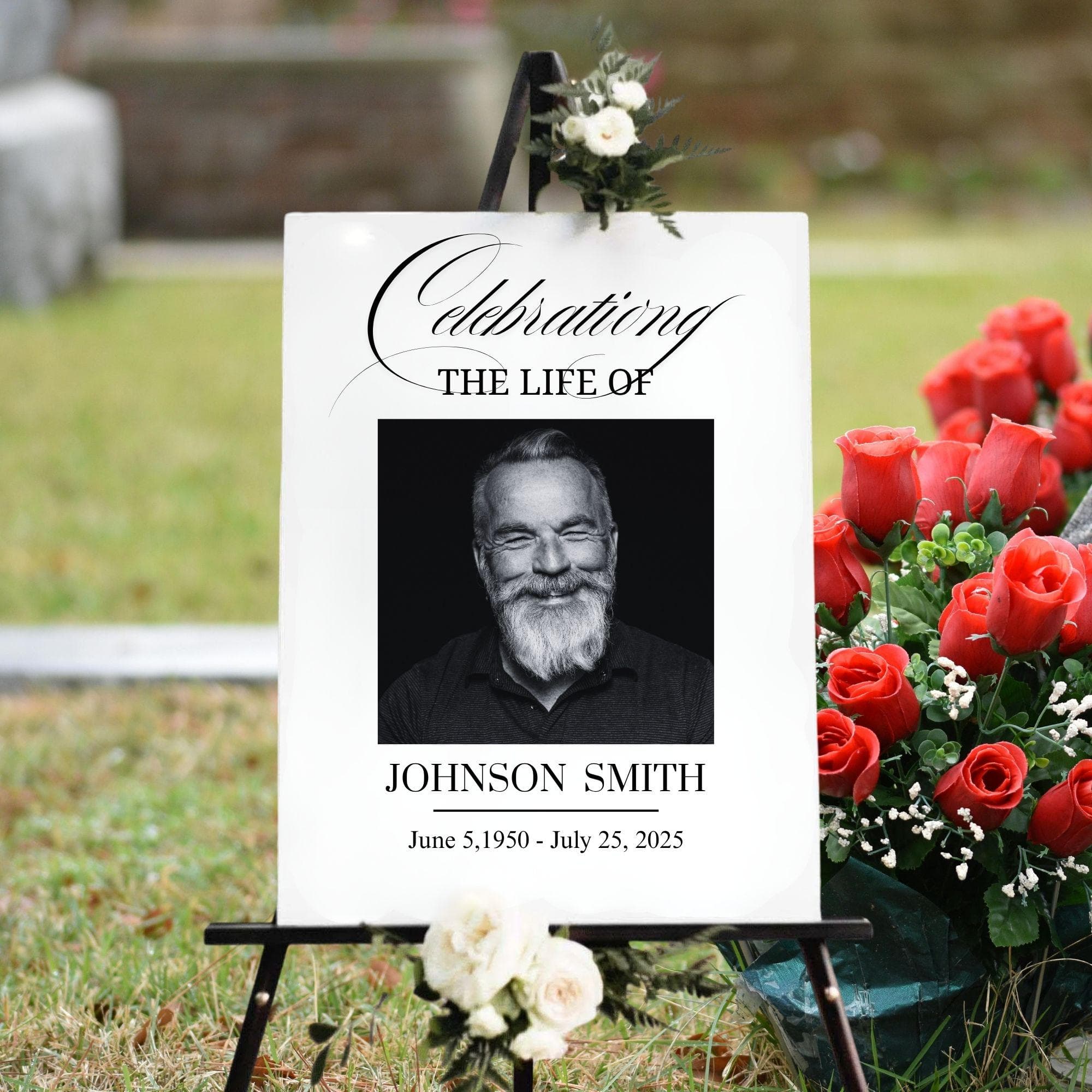 Memorial Photo Collage Sign | Funeral Welcome Poster (Digital Download) 1