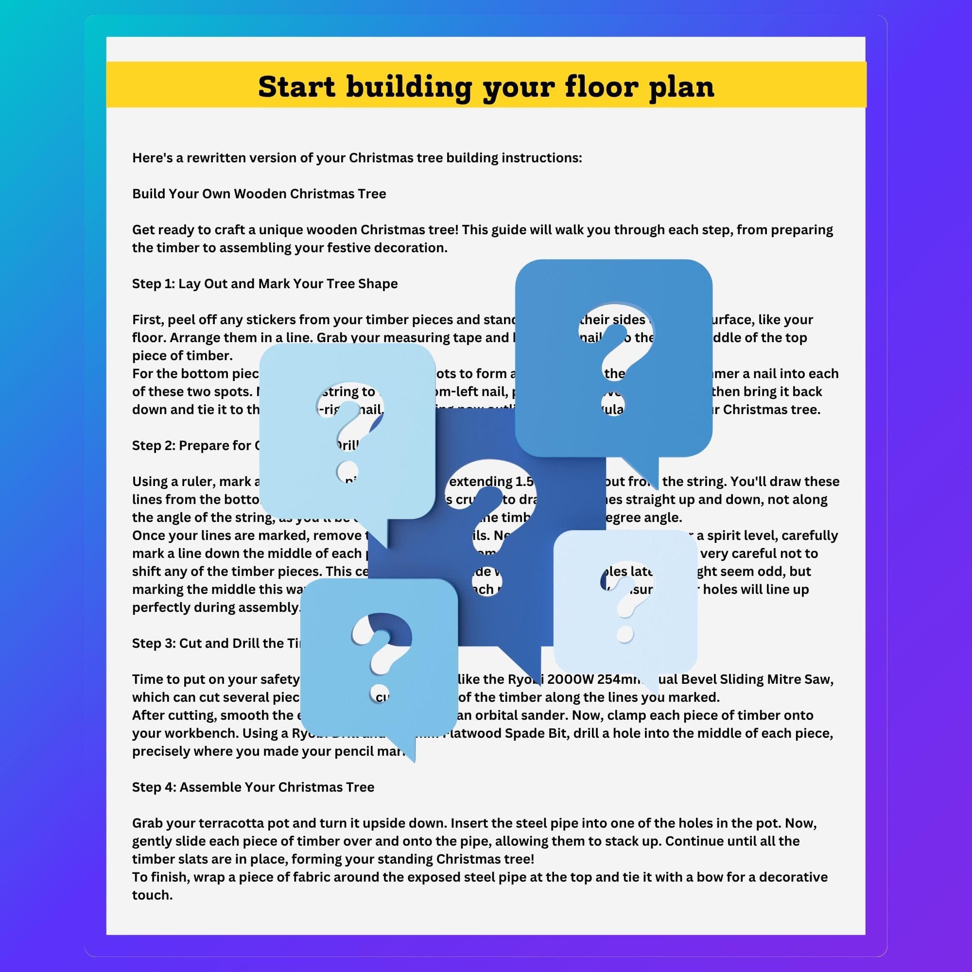 Spiral Christmas Tree plans | DIY Spiral Christmas Tree, One Board Spiral Tree, Build Plan | Landscape Tree Plan PDF Printable 3