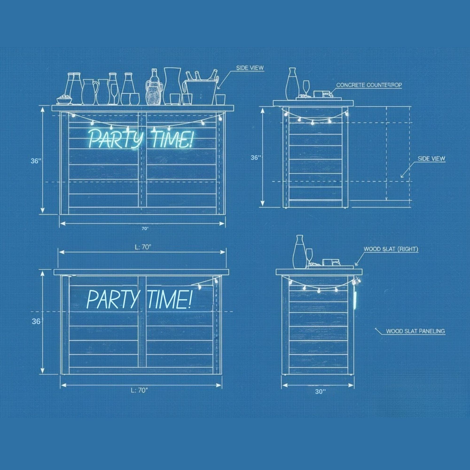 Portable Wooden Bar Plan: Collapsible DIY Event Bar Design 6