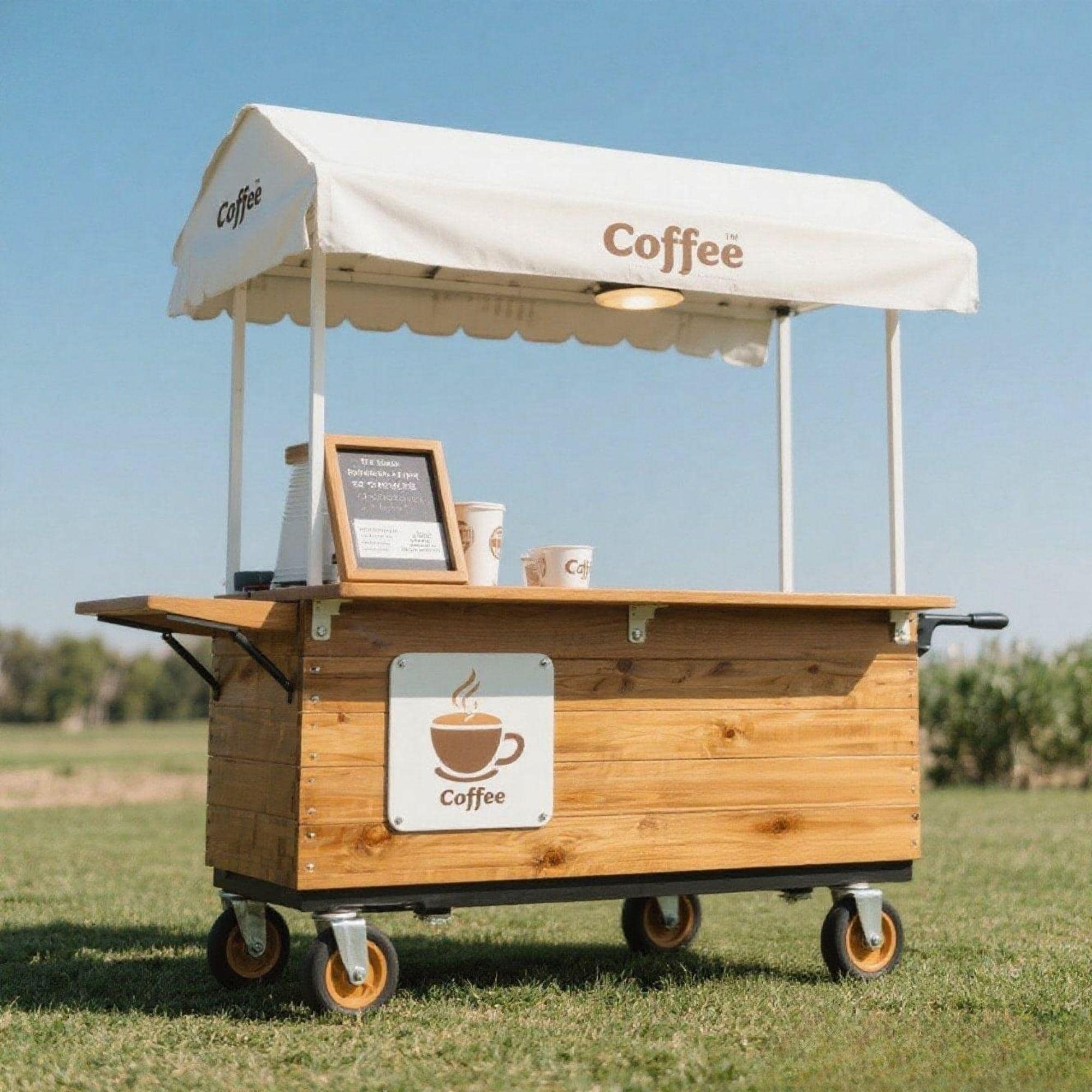 DIY Mobile Bar Cart | Coffee Cart | Custom Food Cart Plan PDF | Wedding Cart | Collapsible Beverage Cart | Vendor Cart | Foldable Bar Cart 1
