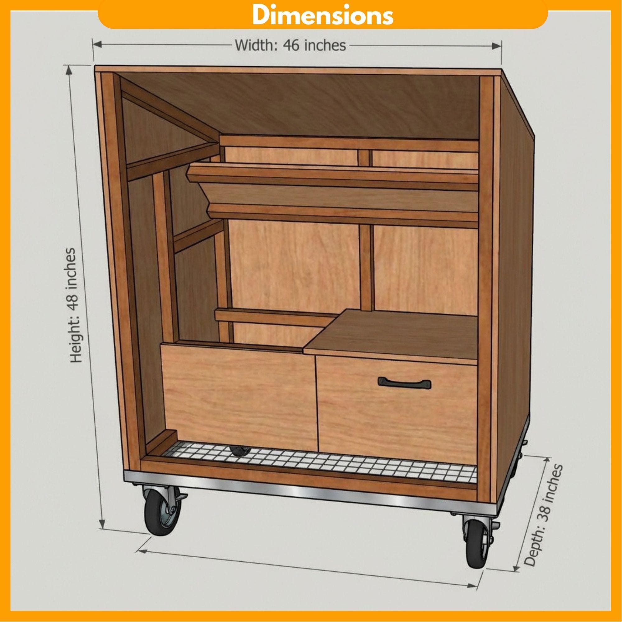 DIY Farmstand Plans | Roadside Vegetable Stand Blueprint | Mobile Bakery Cart PDF | Farmers Market Stall Build | Wood Flower Cart Template 1