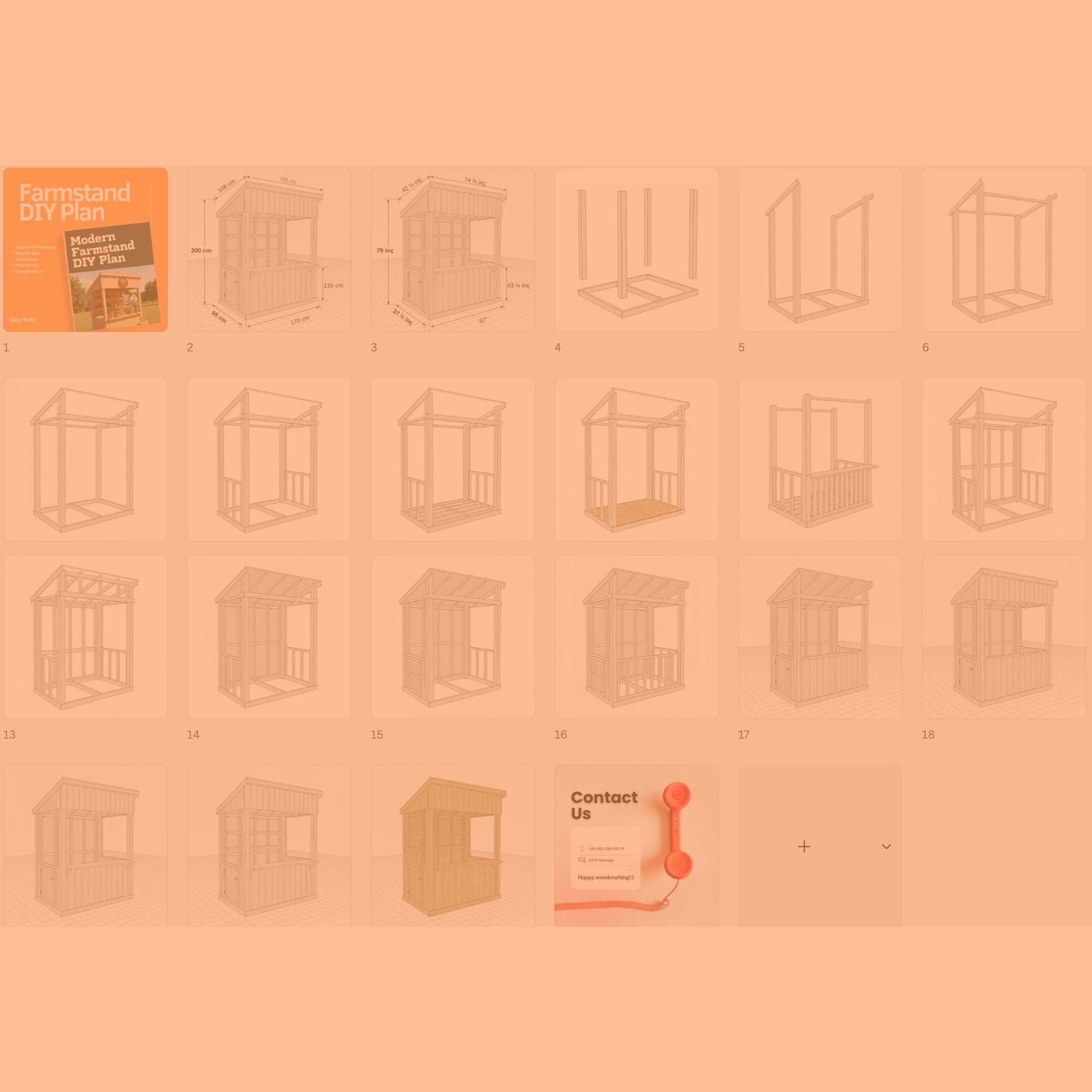 DIY Mobile Farmstand Plans | Rolling Garden Cart Blueprints (PDF) 6