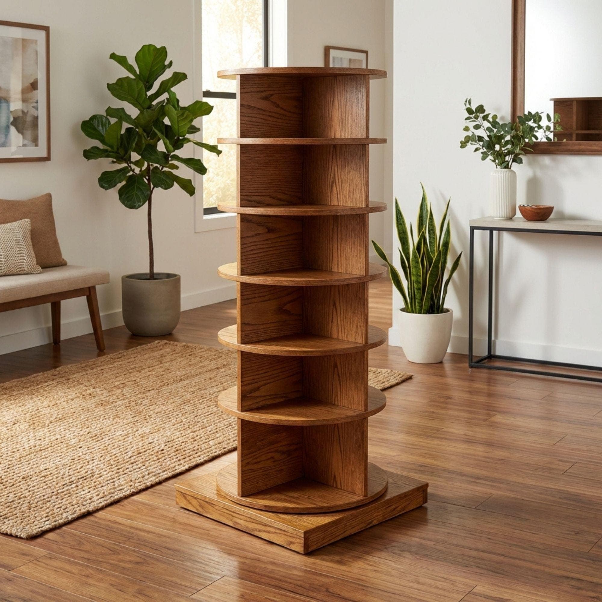 DIY Rotating Shoe Rack Plans | Spinning Woodworking Blueprint (Digital Download) 4