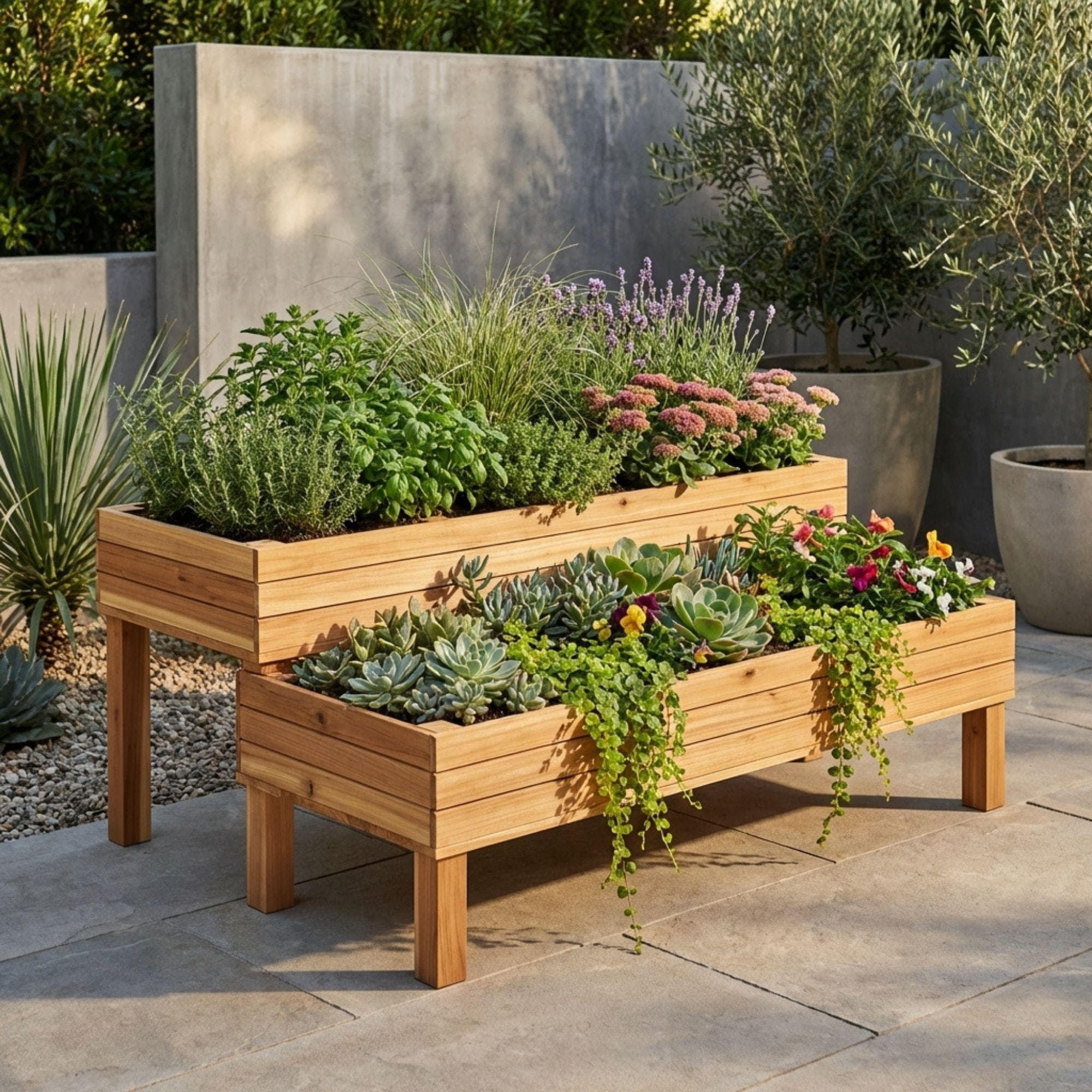 Tiered Planter Box Plans | Wooden Garden Build Guide (PDF Download) 2