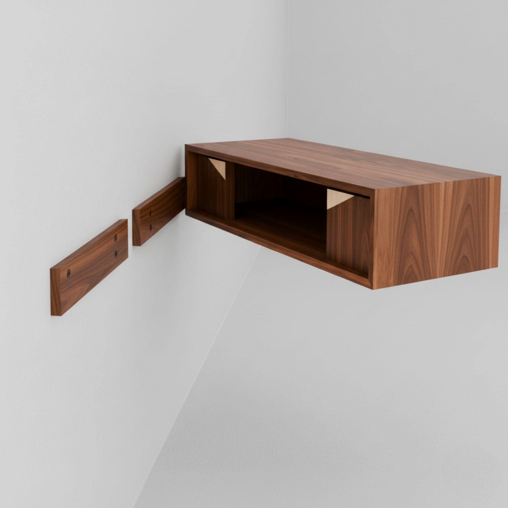 Floating TV Console Plan: Modern Walnut Wall-Mounted Design (Digital Download) 4