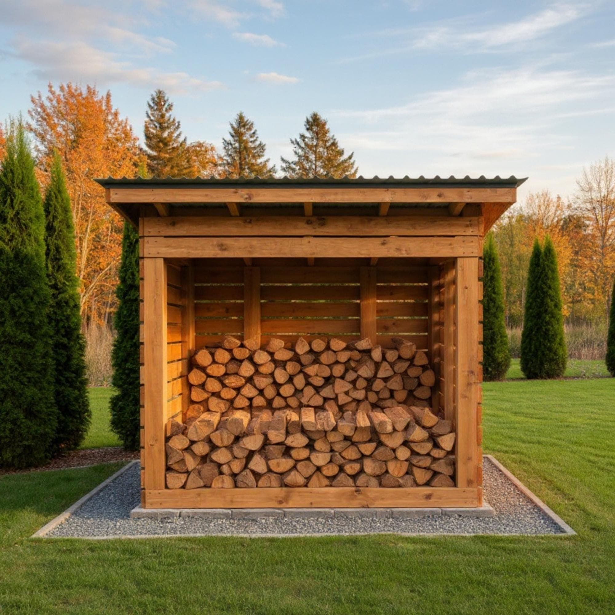 6x8 Firewood Shed Plans: DIY Wood Storage with Sloped Roof (PDF Download)
