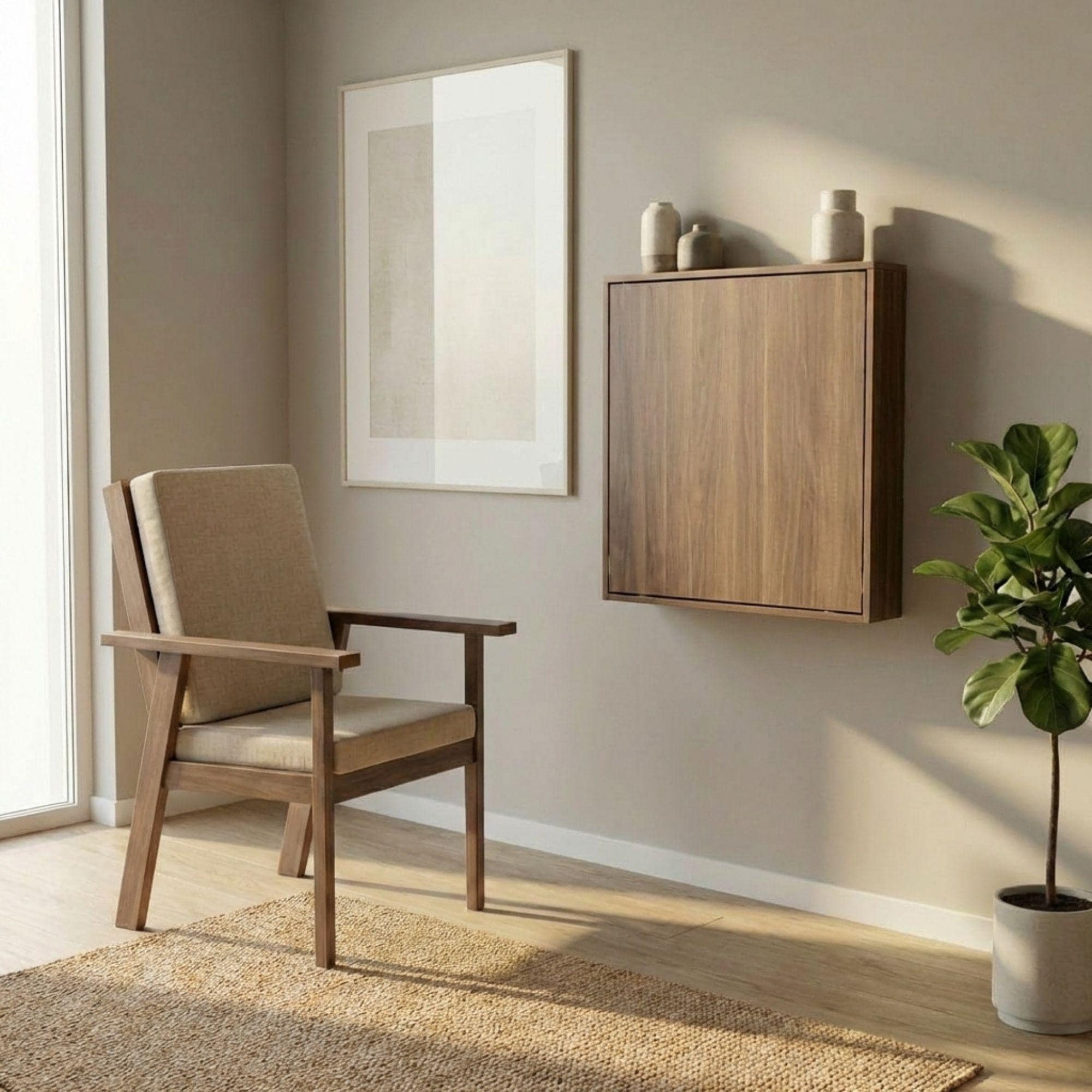 DIY Murphy Desk Plans | Wall Mounted Fold Down Table Blueprint (Digital Download) 6